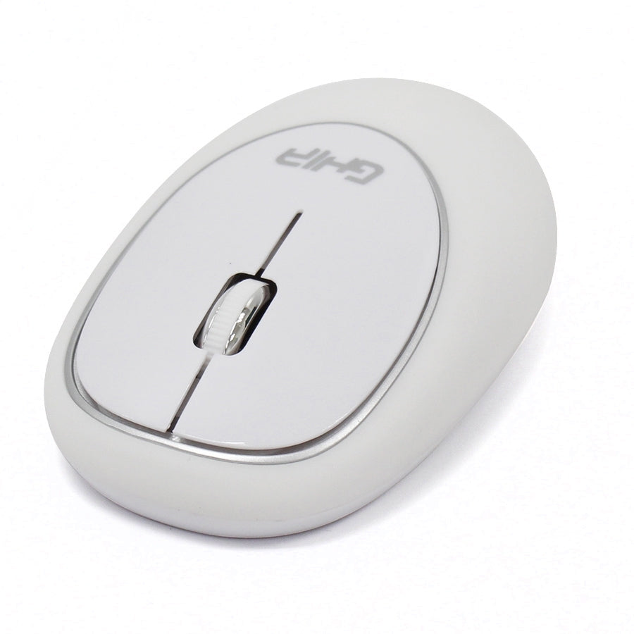 Mouse Ergonomico De Memory Foam Ghia Blanco/Blanco /Inalambrico/ 1000 Dpi