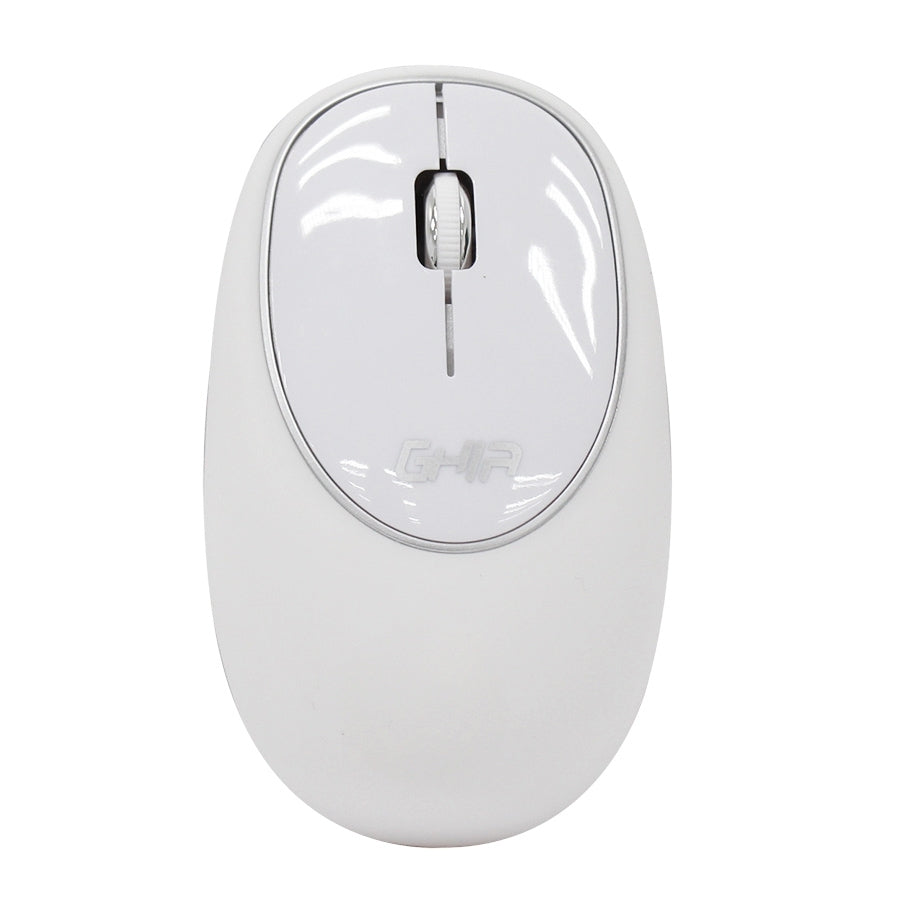 Mouse Ergonomico De Memory Foam Ghia Blanco/Blanco /Inalambrico/ 1000 Dpi