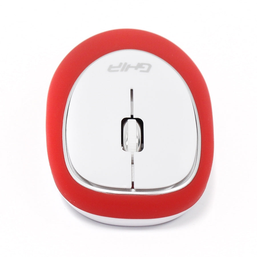 Mouse Ergonomico De Memory Foam Ghia Rojo/Blanco / Inalambrico/1000 Dpi