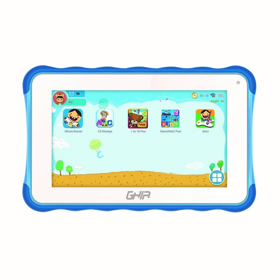 Tablet Ghia Toddler 7 Pulg/A133 Quadcore/2Gb Ram/32Gb Rom/2Cam/Wifi/Bluetooth/2500Mah/Android 11 Go /Azul