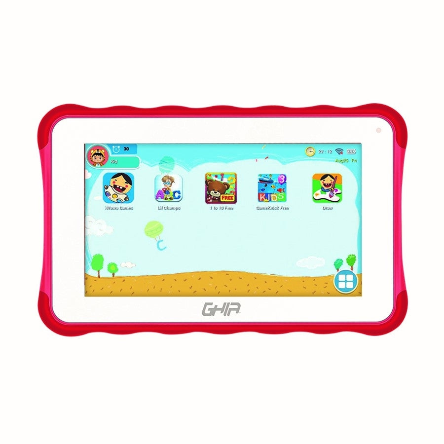 Tablet Ghia Toddler 7 Pulg/A133 Quadcore/2Gb Ram/32Gb Rom /2Cam/Wifi/Bluetooth/2500Mah/Android 11 Go /Roja