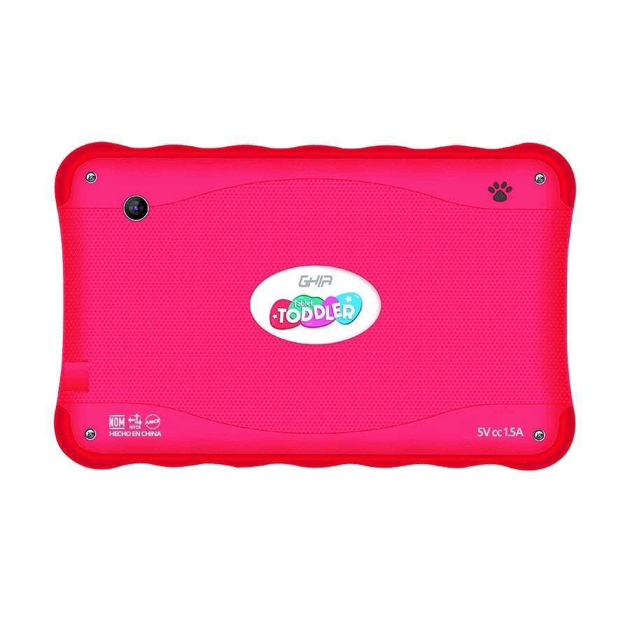 Tablet Ghia Toddler 7 Pulg/A133 Quadcore/2Gb Ram/32Gb Rom /2Cam/Wifi/Bluetooth/2500Mah/Android 11 Go /Roja