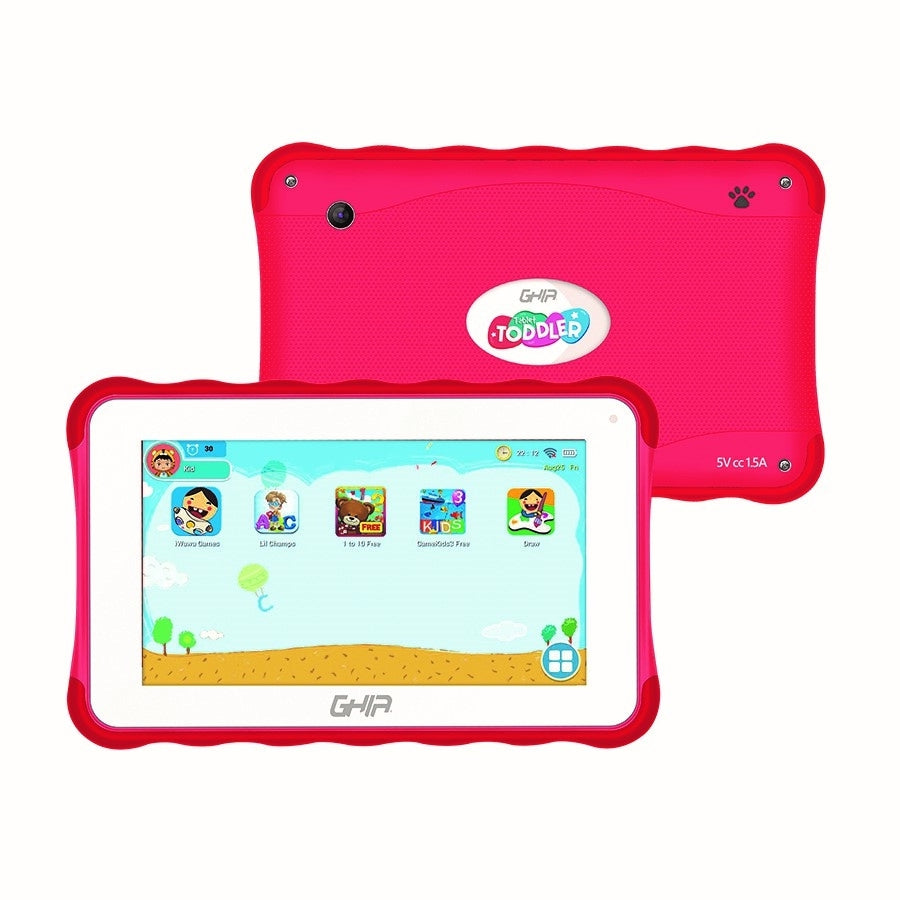 Tablet Ghia Toddler 7 Pulg/A133 Quadcore/2Gb Ram/32Gb Rom /2Cam/Wifi/Bluetooth/2500Mah/Android 11 Go /Roja