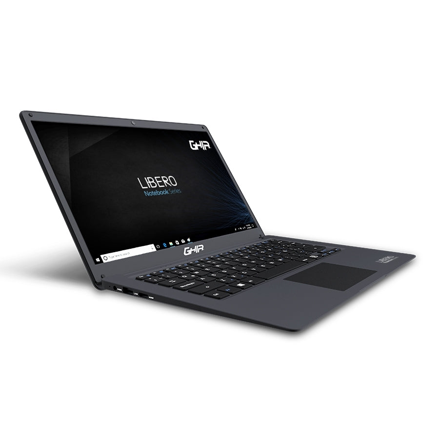 Portatil Ghia Libero 14.1Pulg Gris/Celeron N3350 Hasta 2.4 Ghz/ 4Gb/64Gb/Slot Hdd 2.5/Hdmi/Wifi/ Bt/ W10 Pro