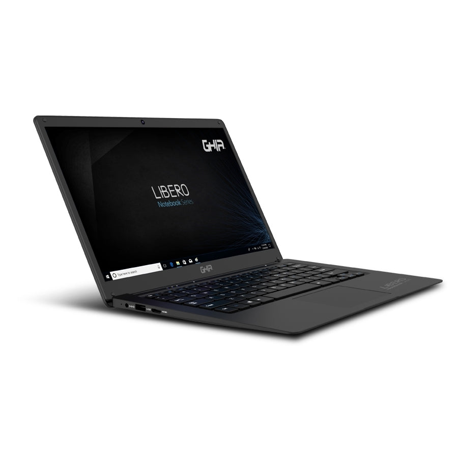 Portatil Ghia Libero 14.1Pulg Gris/Celeron N3350/ 4Gb/64Gb/Slot Hdd 2.5/Hdmi/Wifi/ Bt/ W10 Pro