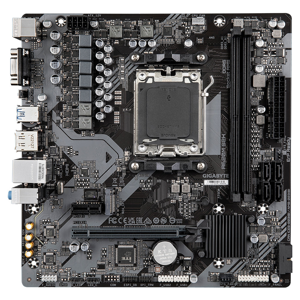 Mb Gigabyte A620 Amd S-Am5 /2Xddr5 6400/Hdmi/Pcie 4.0/4Xusb 3.2/M.2/Micro Atx/Gama Basica