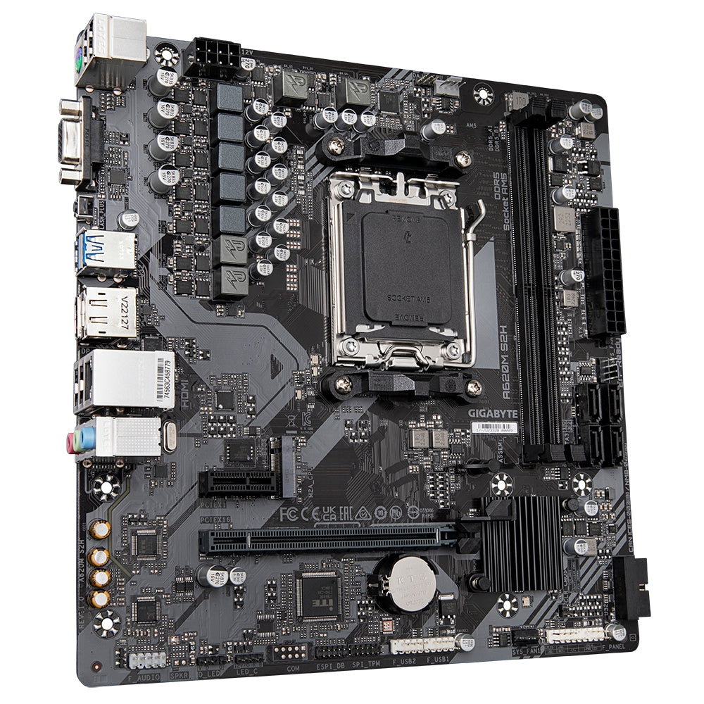 Mb Gigabyte A620 Amd S-Am5 /2Xddr5 6400/Hdmi/Pcie 4.0/4Xusb 3.2/M.2/Micro Atx/Gama Basica