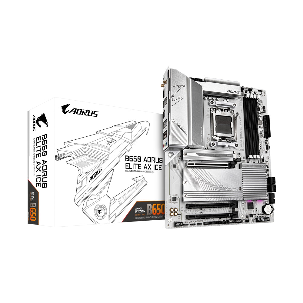 Tarjeta Madre Gigabyte B650 A Elite Ax Ice / Socket Am5 / Ddr5 / Wifi6 / Bt / Atx / Gaming