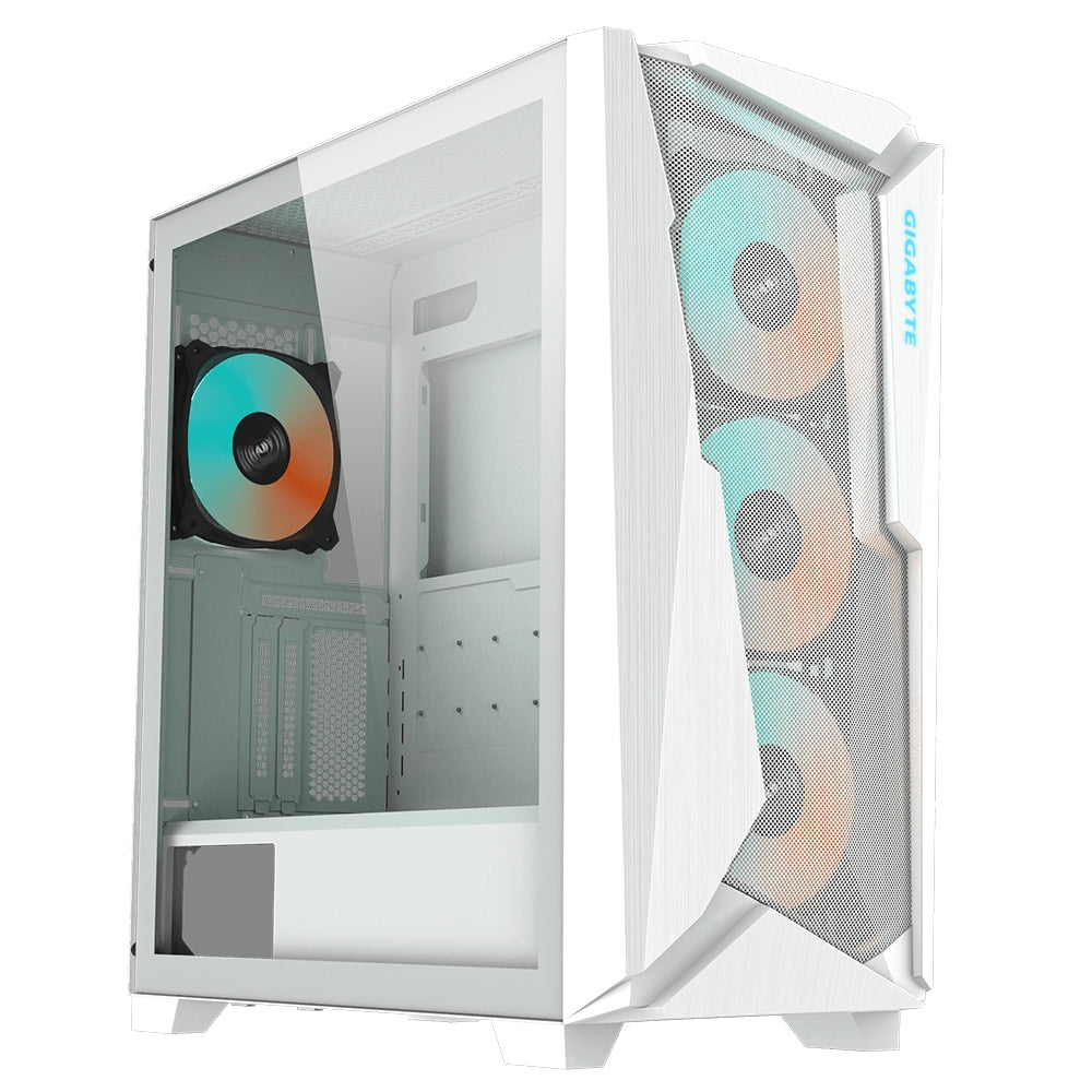 Gabinete Gigabyte Gb-C301Gw Midi-Tower Pc Plástico Acero Vidrio Templado Atxeatxmicro-Atxmini-Itx Blanco