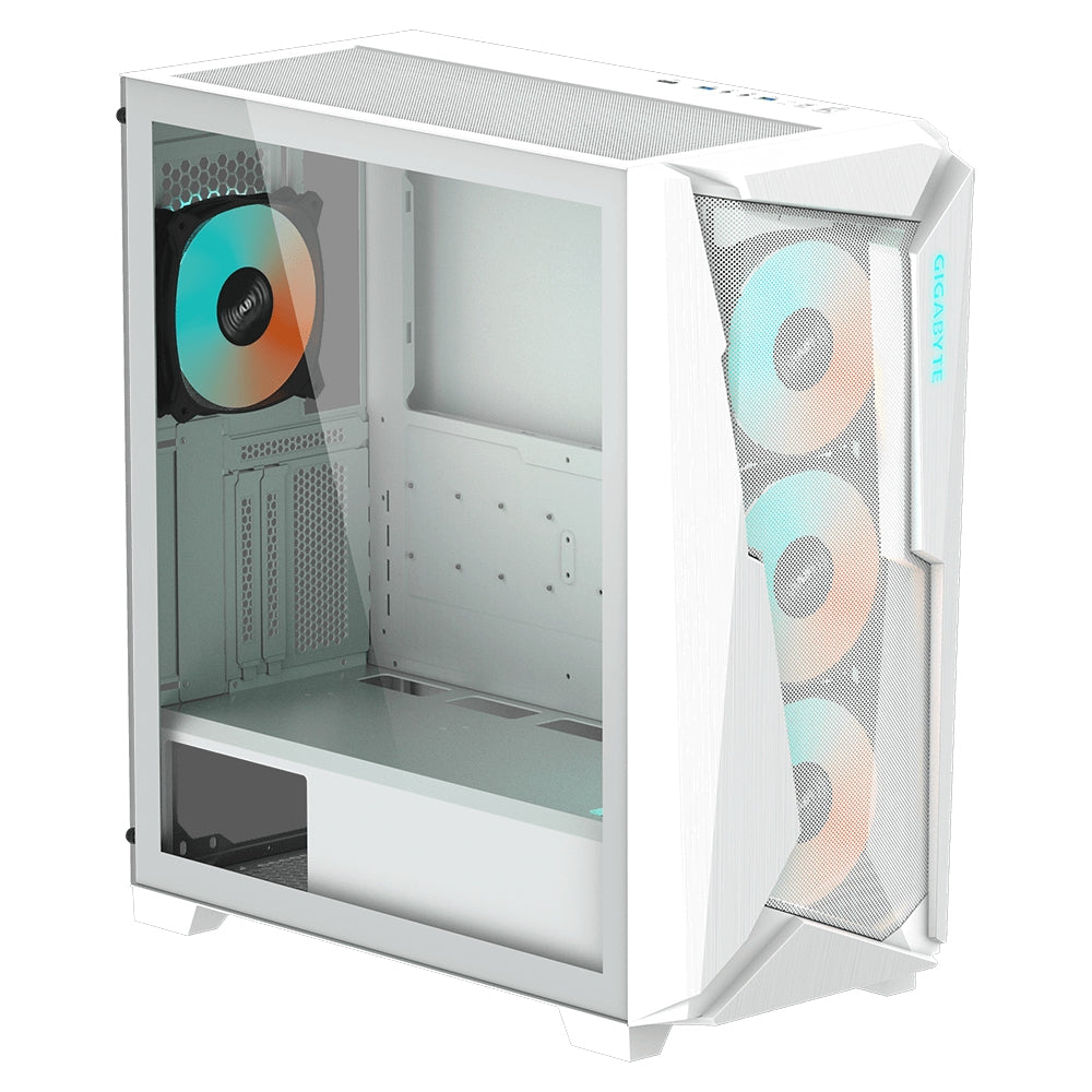 Gabinete Gigabyte Gb-C301Gw Midi-Tower Pc Plástico Acero Vidrio Templado Atxeatxmicro-Atxmini-Itx Blanco