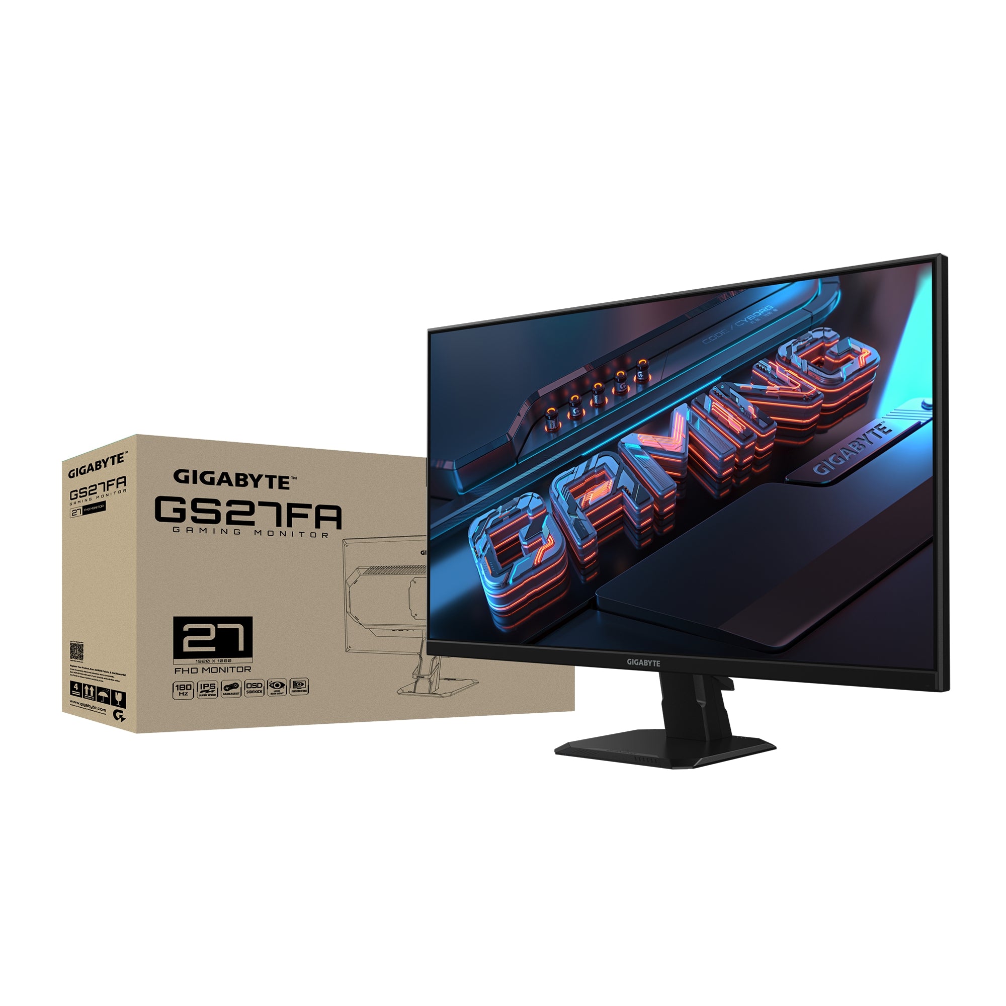 Monitor Gigabyte Gaming 27 Fhd Ss Ips/1Ms/180 Hz/Hdmi/Dp/Jack