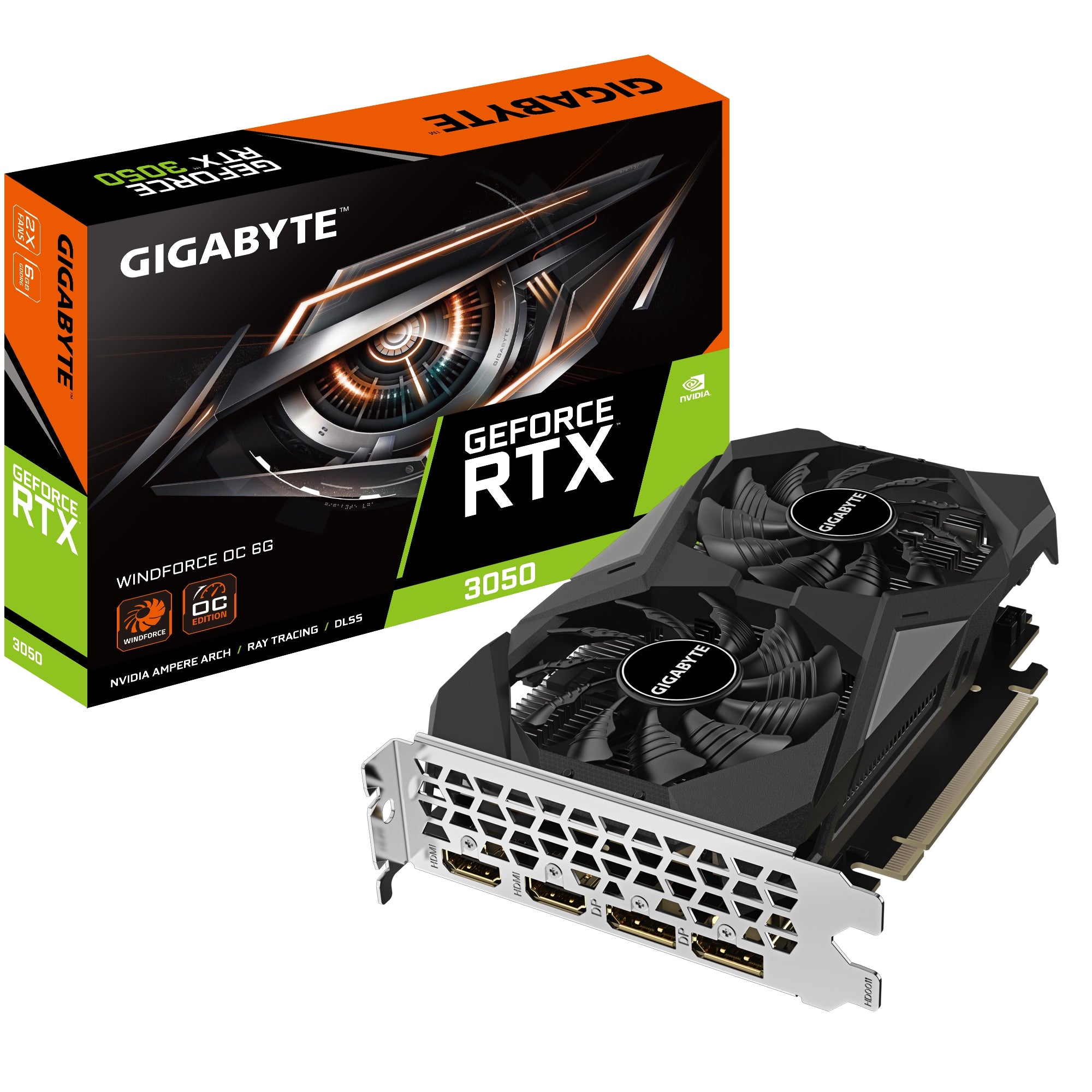 Tarjeta De Video Gigabyte Rtx 3050 / Gddr6 6Gb / Pcie 4.0 / Hdmi 2.1 / Dp 1.4 / Gama Media / Gaming