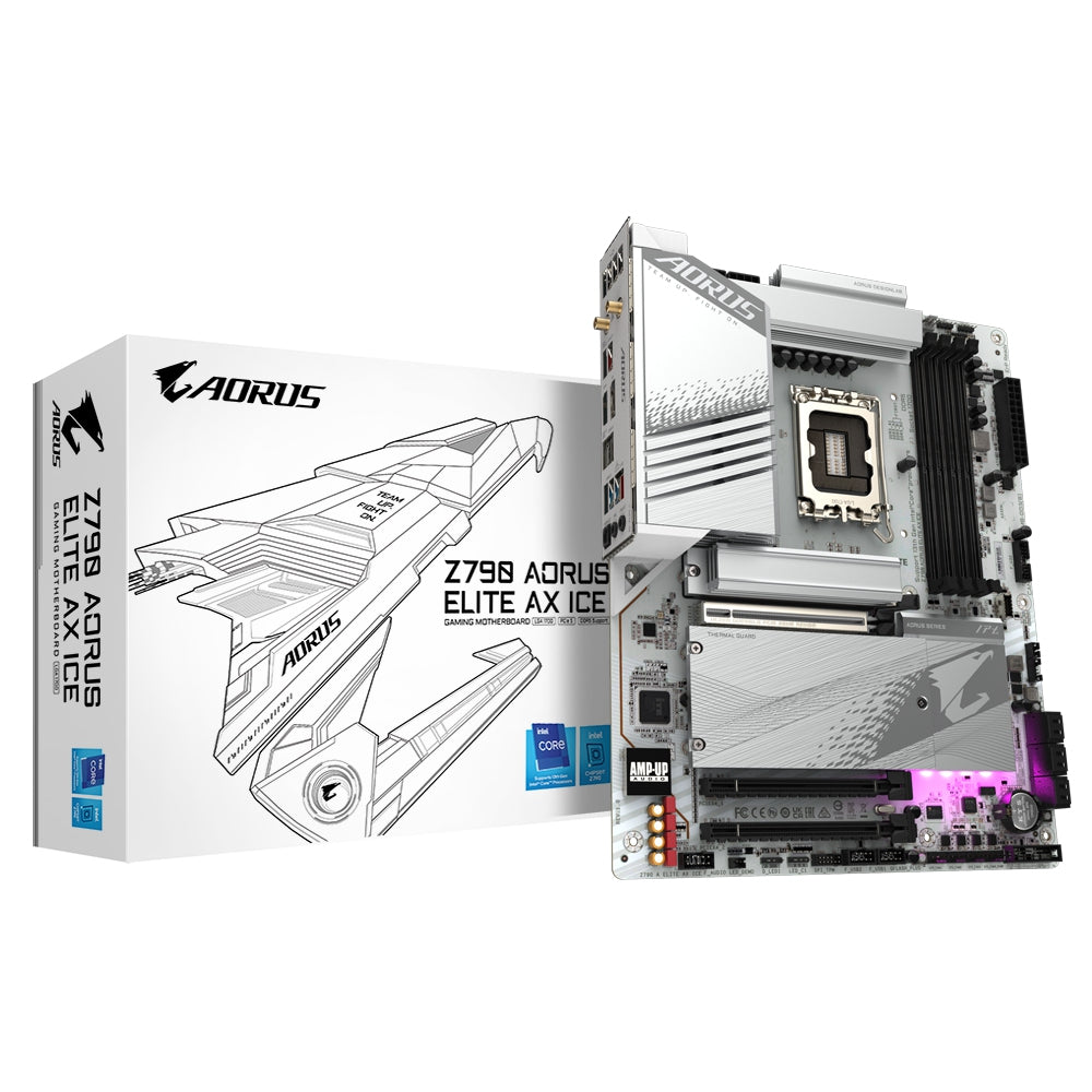 Mb Gigabyte Z790 A Elite Ax Ice S-1700 / 4X Ddr5 / Hdmi / Dp / Wifi / Bt / Pcie 5.0/ Atx / Gama Alta / Gaming