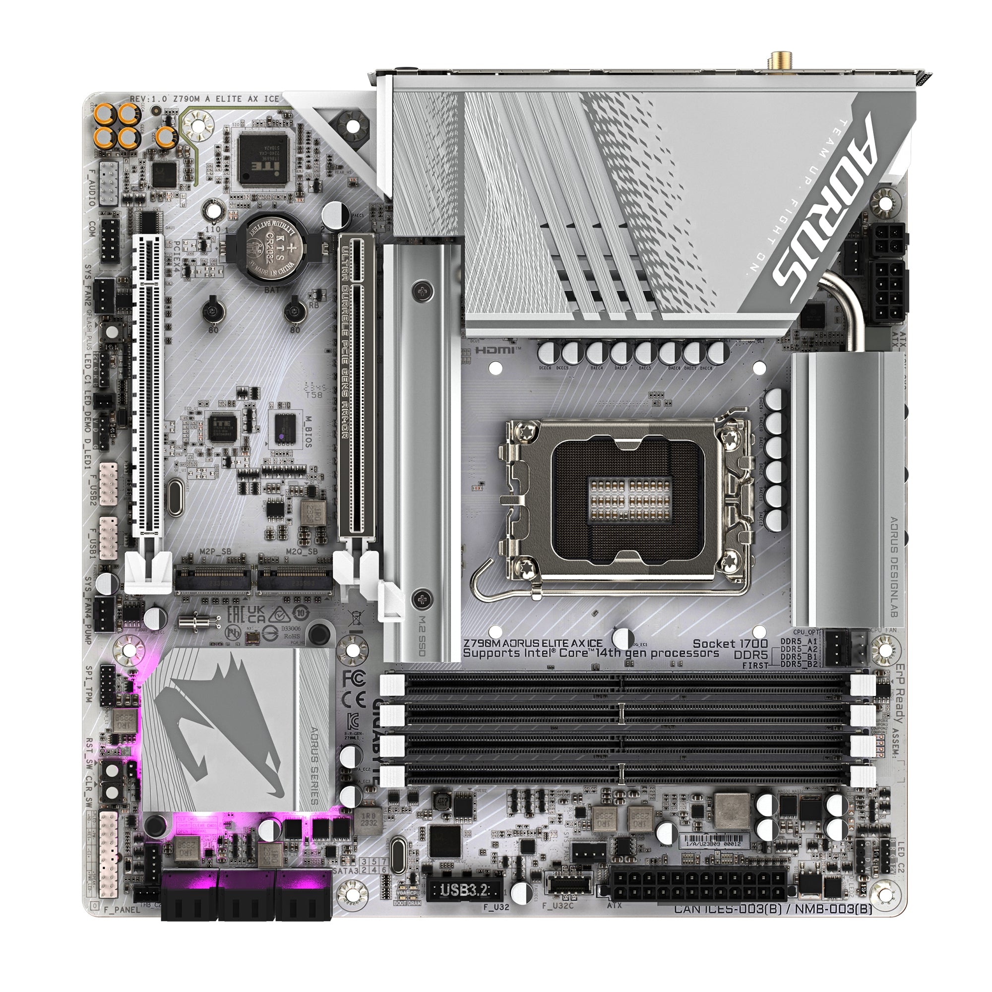 Motherboards Gigabyte Z790M A Elite Ax Ice Mb