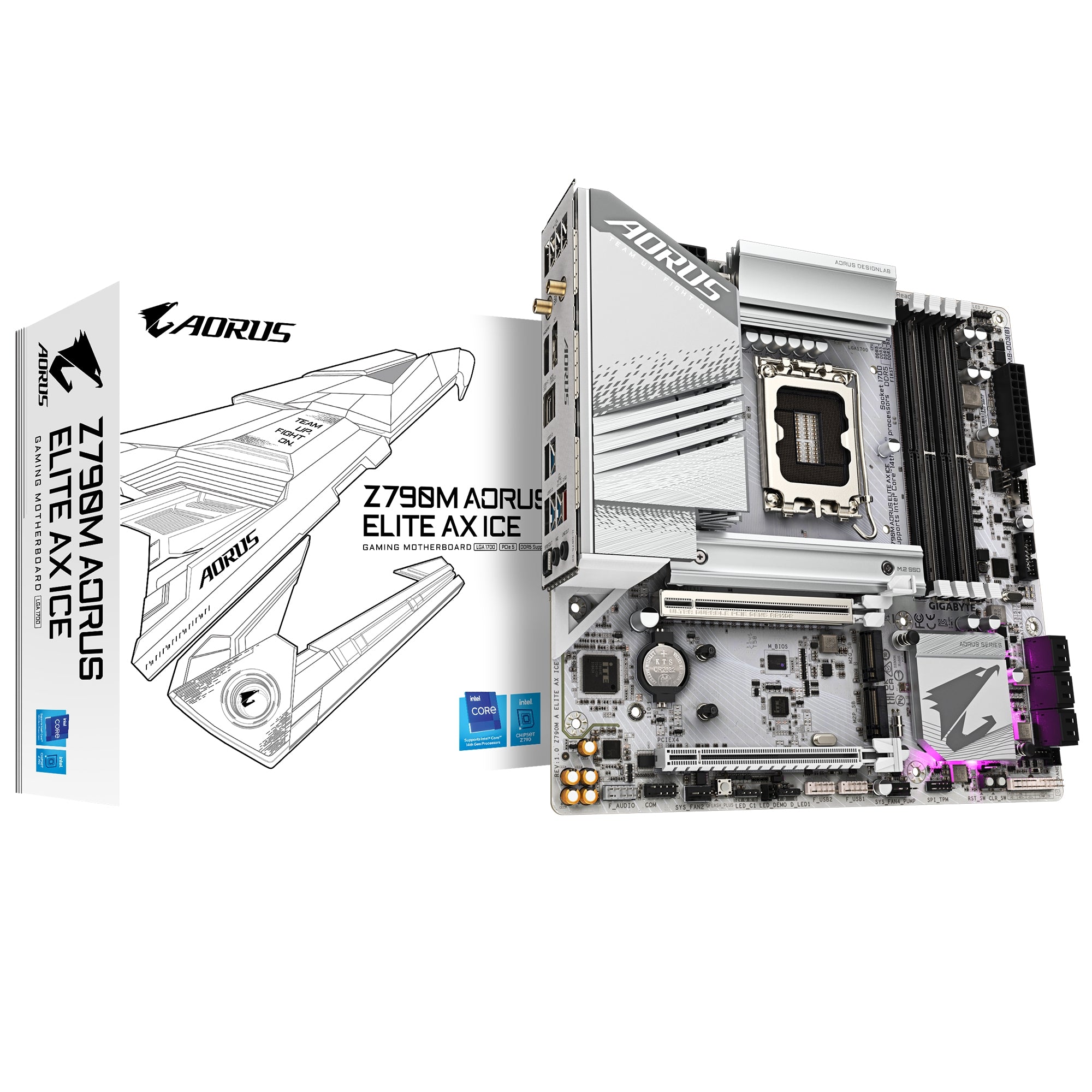 Motherboards Gigabyte Z790M A Elite Ax Ice Mb