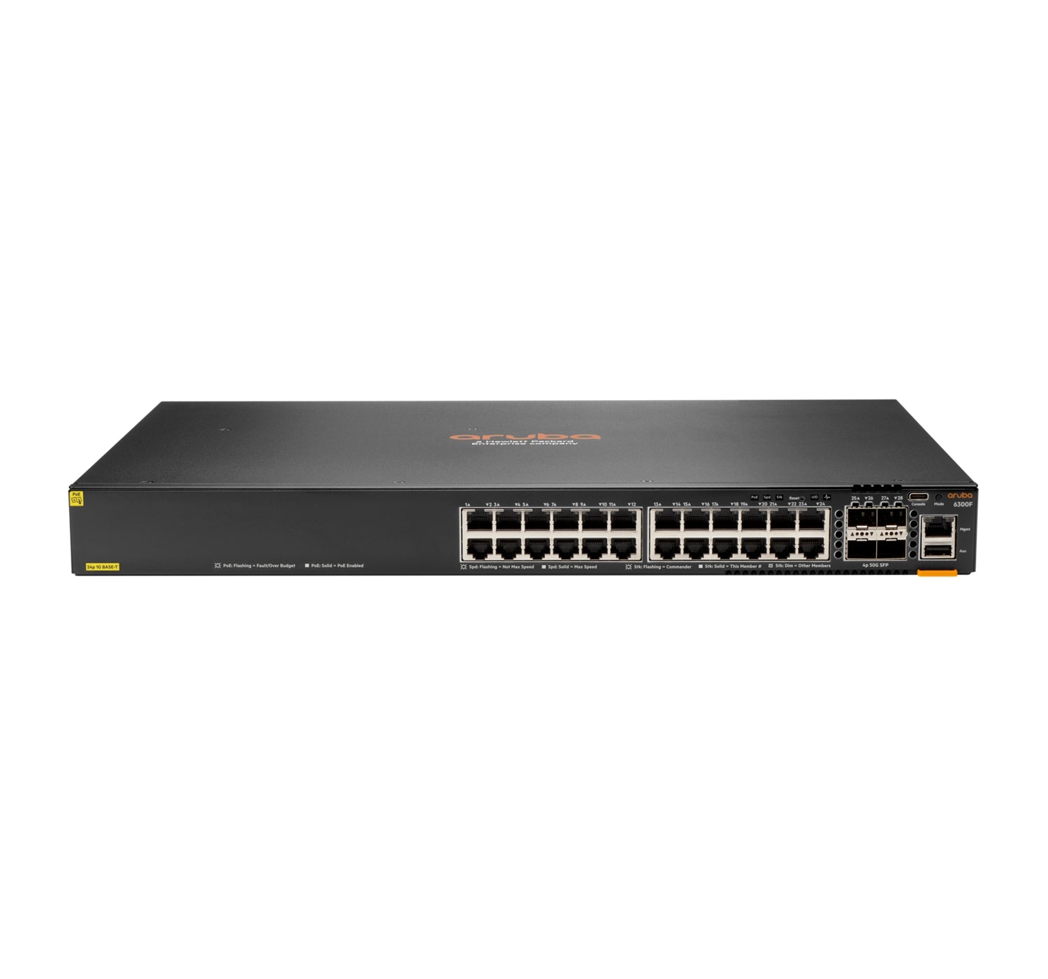 Switch Hpe Aruba Jl666A 6300F 24G Cl4 Poe 4Sfp56 370 Watts