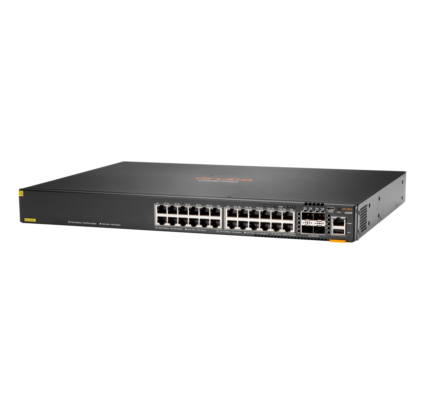 Switch Hpe Aruba Jl666A 6300F 24G Cl4 Poe 4Sfp56 370 Watts