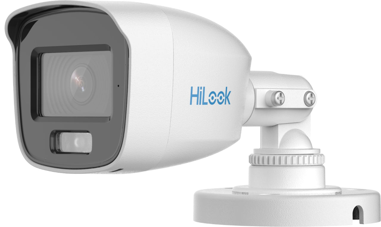 Hikvision Camara Colorvu Bala Turbohd 2 Megapixel (1080P) / Imagen A Color 24/7 / Lente 2.8 Mm / Luz Blanca 20 Mts / Ip66 / Policarbonato / Microfono Integrado