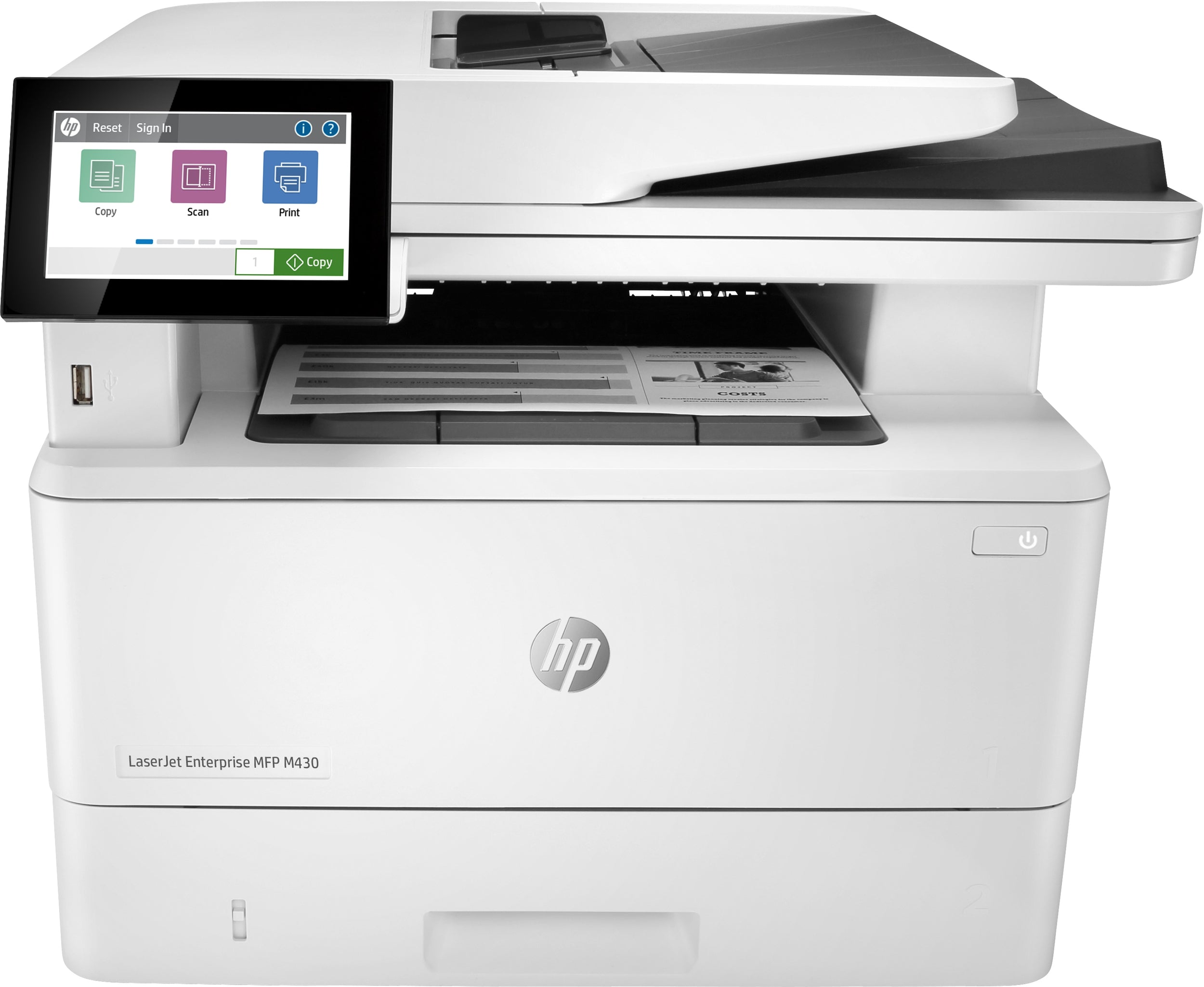 Multifuncional Hp Ops Enterprise M430F, 42 Ppm Negro, Laserjet, Adf, Duplex, Fax, Usb, Ethernet, Monocromatica