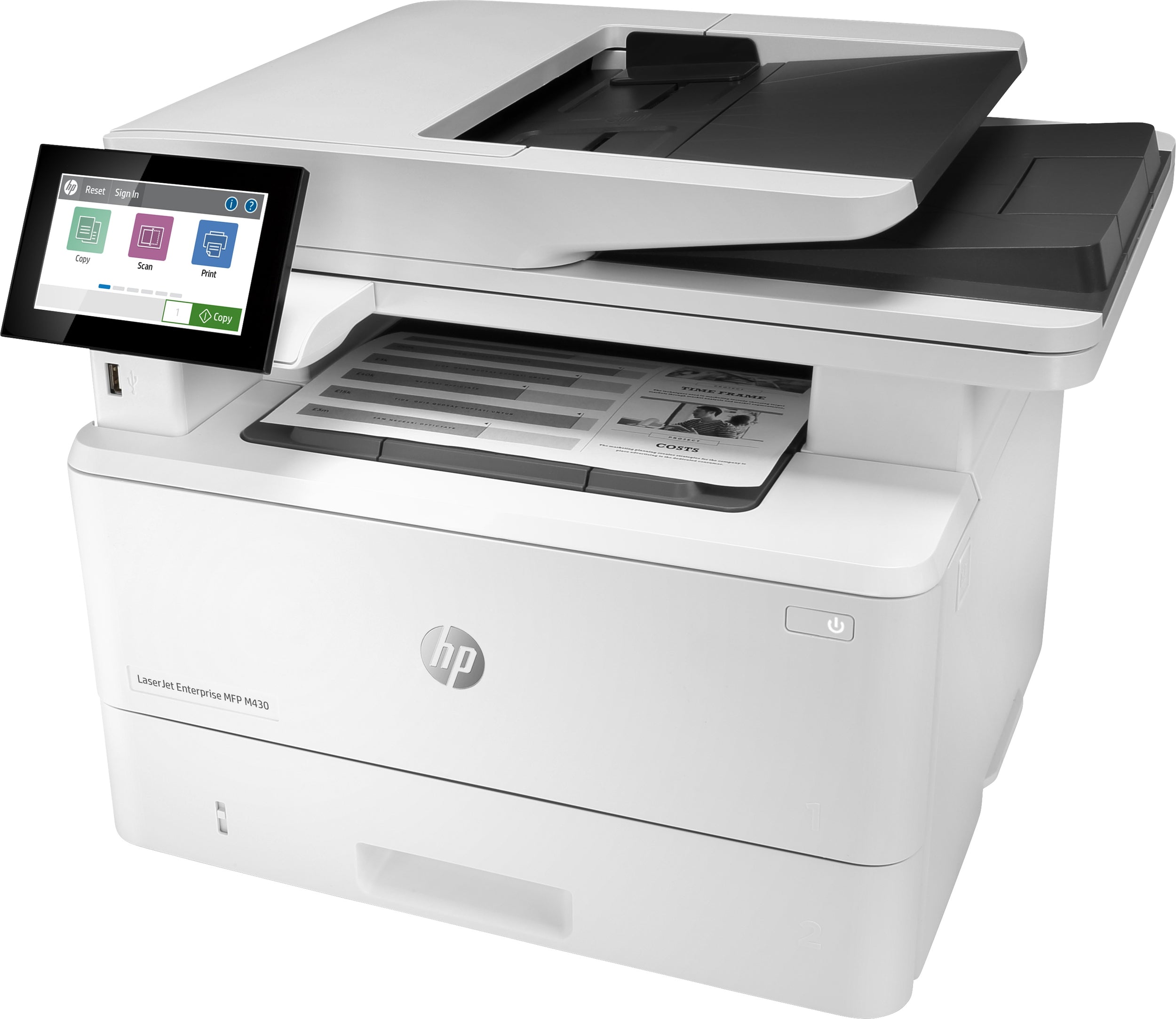 Multifuncional Hp Ops Enterprise M430F, 42 Ppm Negro, Laserjet, Adf, Duplex, Fax, Usb, Ethernet, Monocromatica