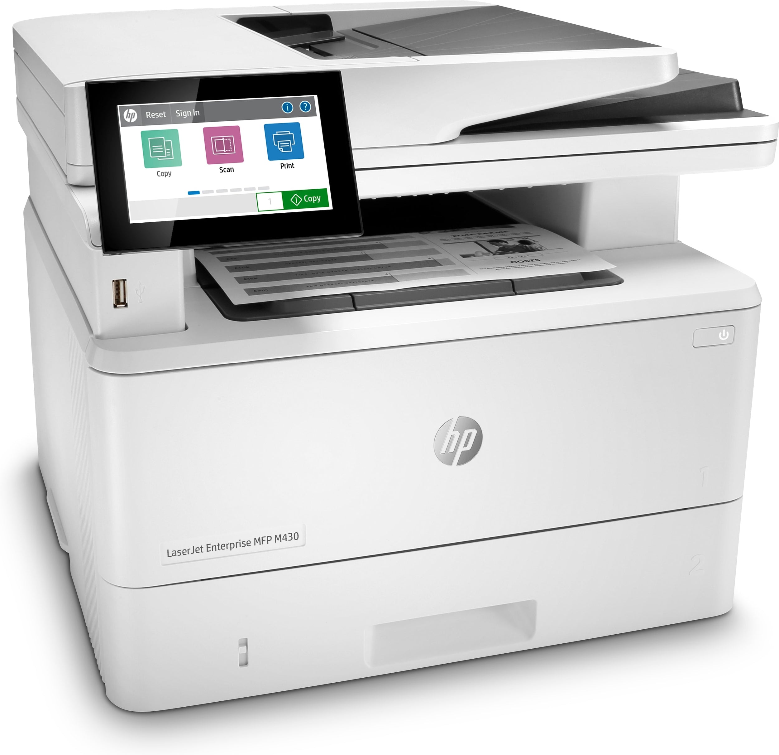 Multifuncional Hp Ops Enterprise M430F, 42 Ppm Negro, Laserjet, Adf, Duplex, Fax, Usb, Ethernet, Monocromatica