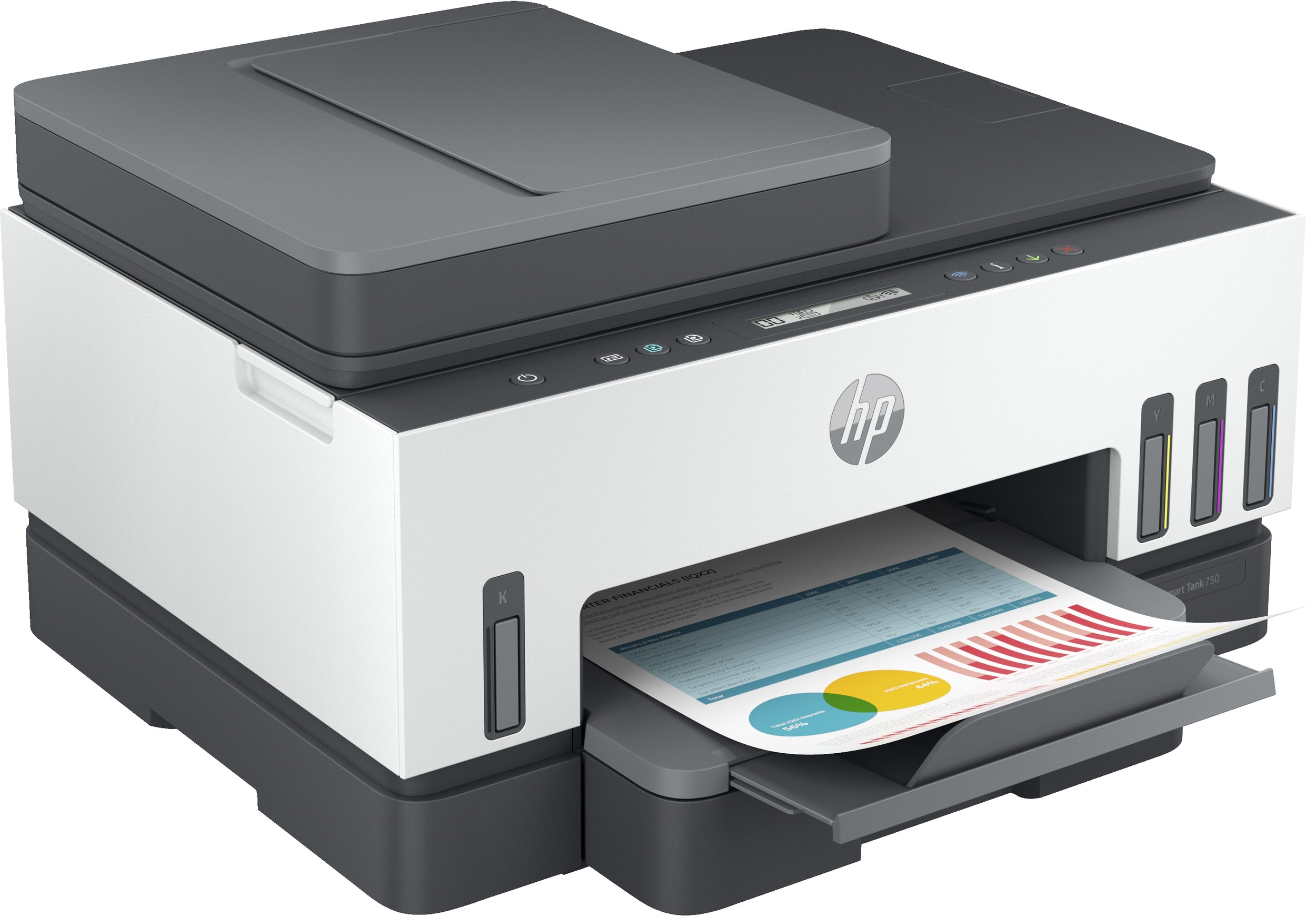 Multifuncional Hps Hp Smart Tank 750, Ppm 15 Negro/9 Color, Tinta Continua, Usb, Wifi, Red, Duplex, Fax, Bluetooth Le, (Sustituto Smart Tank 790)