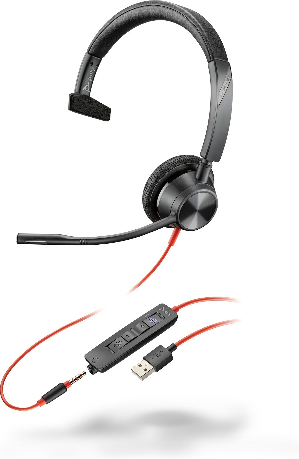 Hp Poly Blackwire 3315 Microsof Teams Certified Usb-A Headset