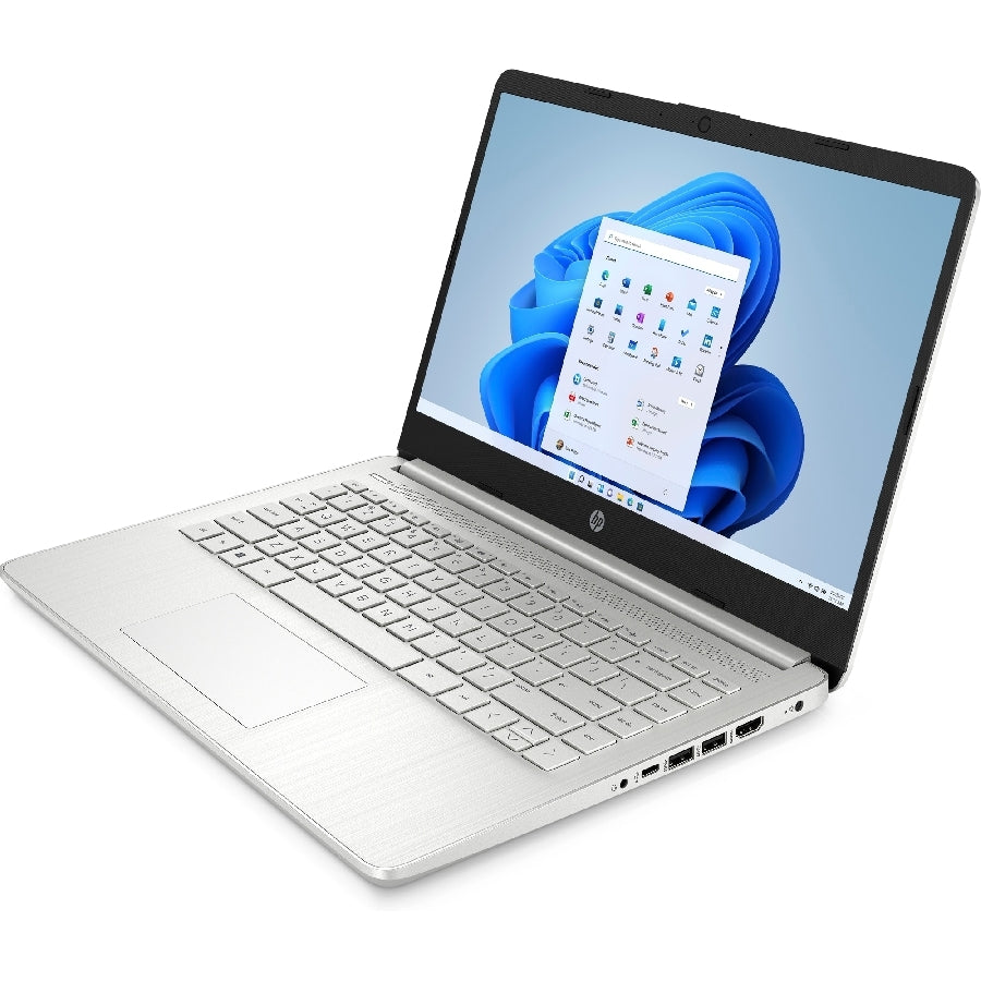 Notebook Consumo Hp 14-Dq0518La Intel Celeron N4120 1.10 - 2.60Ghz / 4Gb / 128Gb Ssd / 14 Hd / No Dvd / Win 11 Home / 1-1-0 / Plata Natural