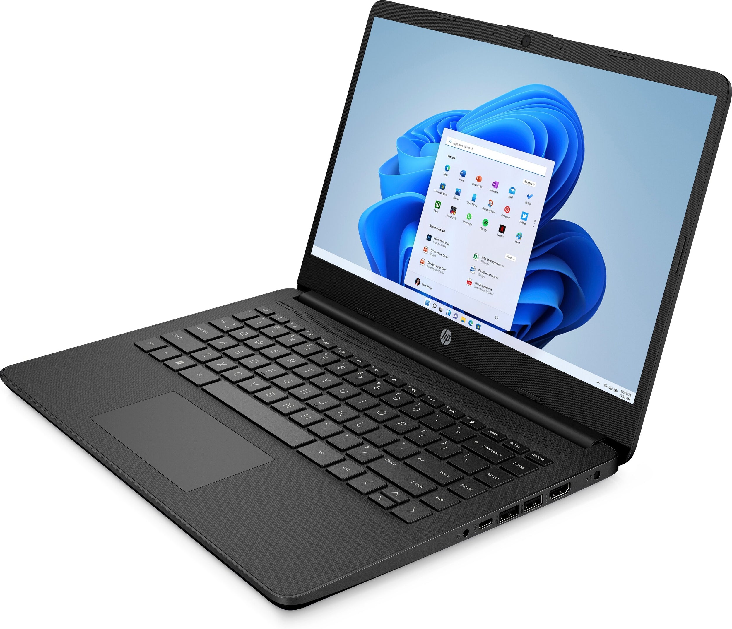 Notebook Consumo Hp 14-Dq0526La Intel Celeron N4120 1.10 - 2.60 Ghz / 4Gb / 128Gb Ssd / 14 Hd / No Dvd / Win 11 Home / 1-1-0 / Negro + Mouse