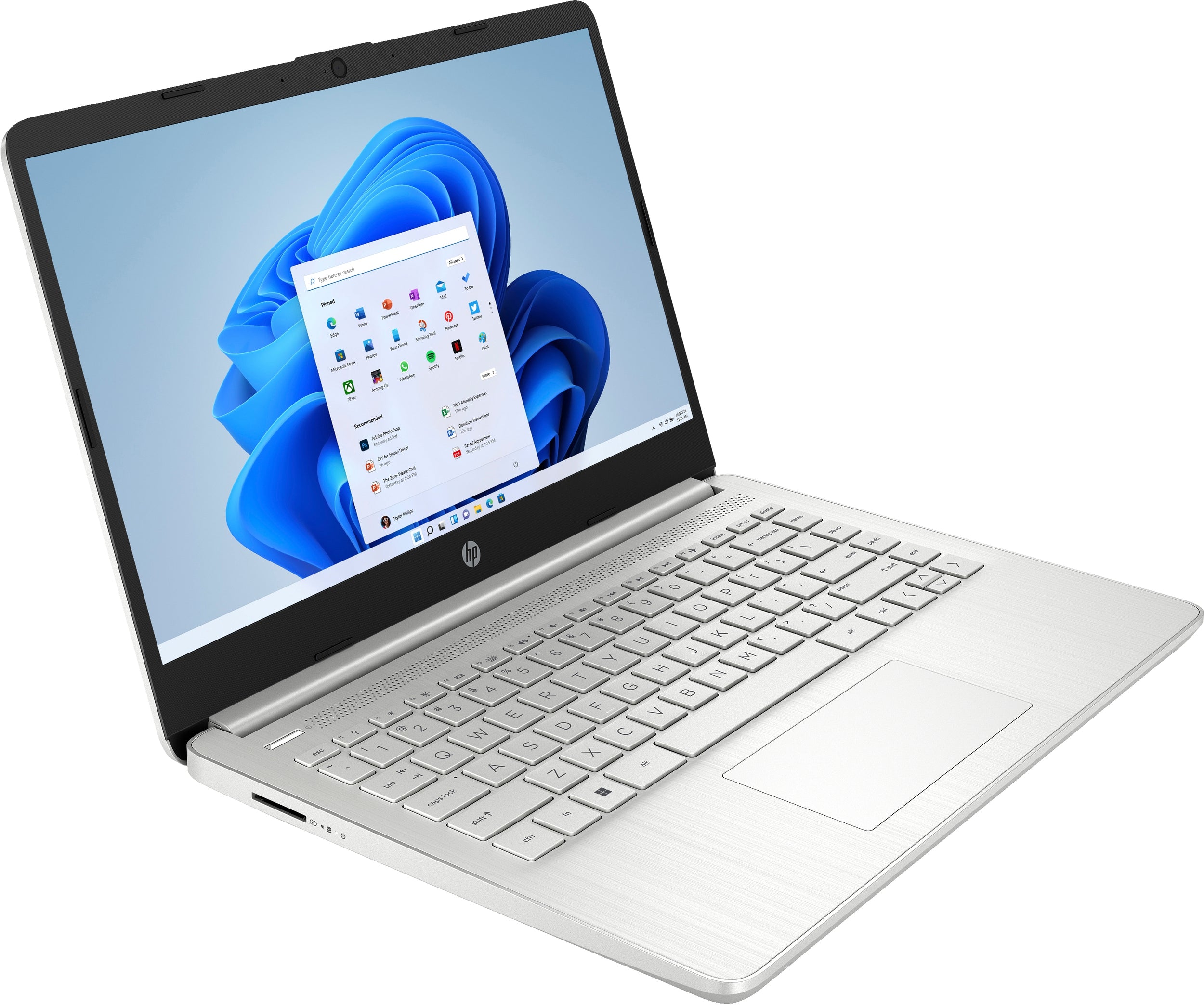 Notebook Consumo Hp 14-Dq0532La Intel Celeron N4120 1.10 - 2.60Ghz / 4Gb / 128Gb Ssd / 14 Hd / No Dvd / Win 11 Home / 1-1-0 / Plata Natural