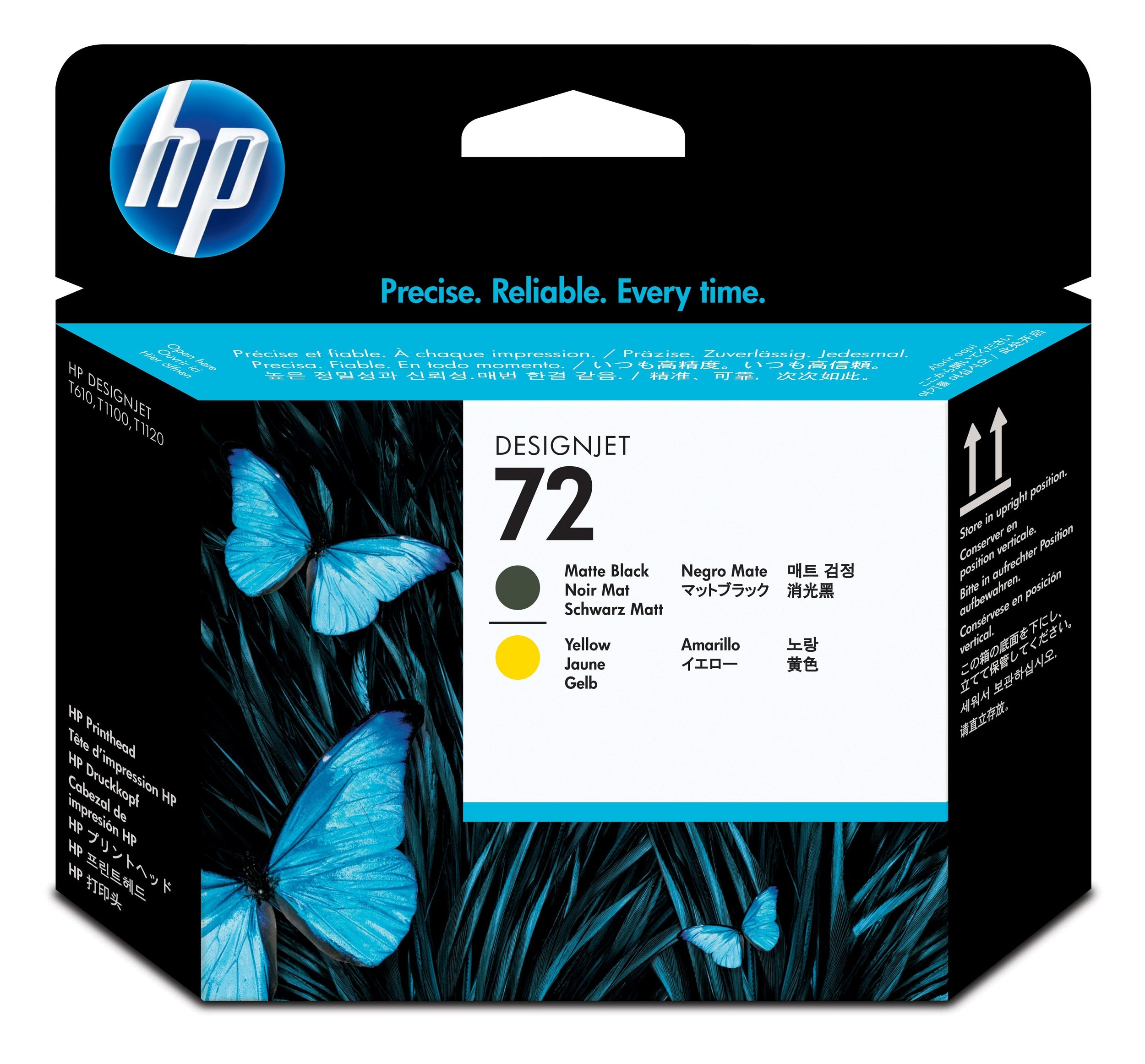 Refacción Hp Num 72 Cabezal C9384A Negro Mate/Amarillo