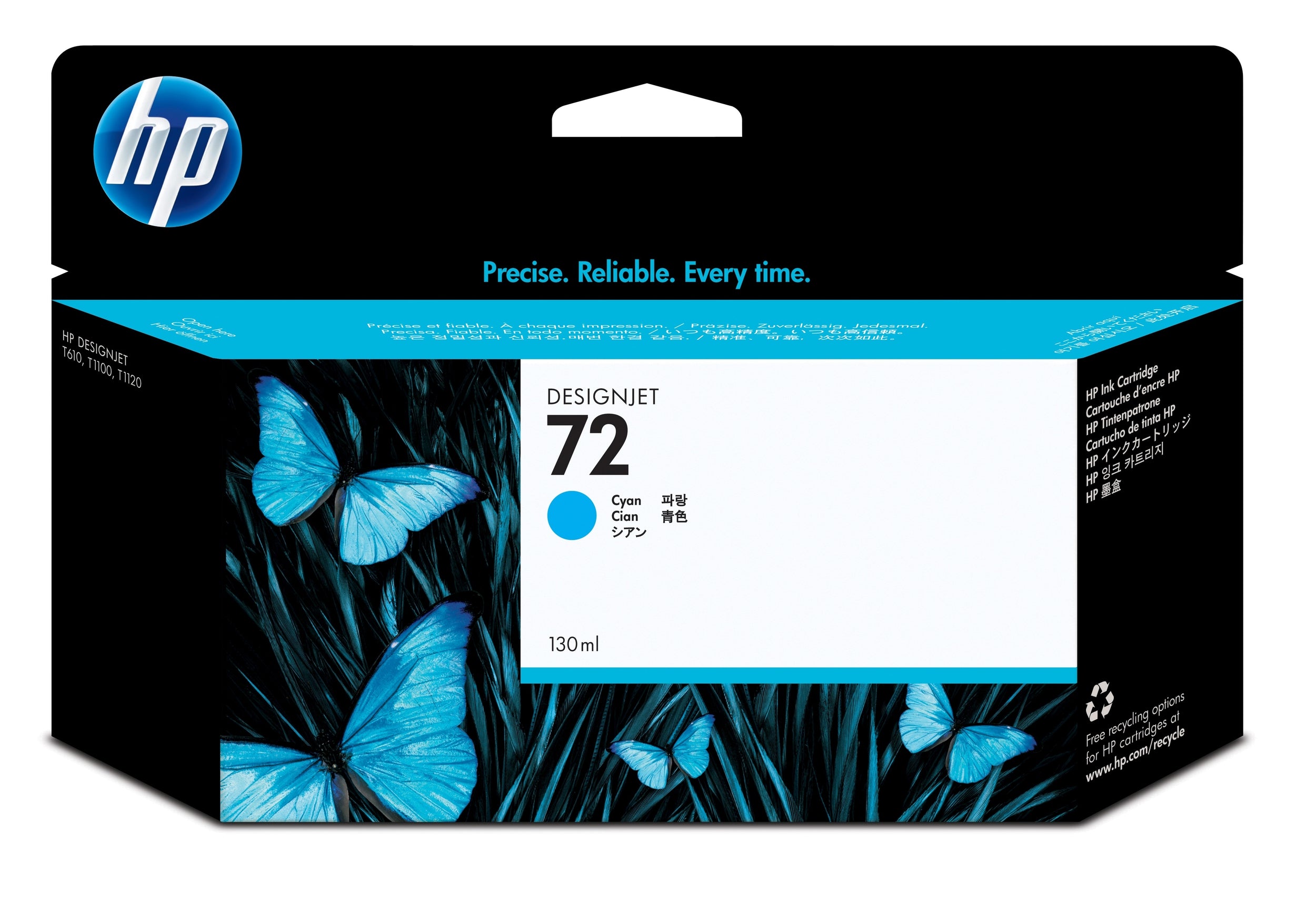 Hp 72 Cyan 130Ml Tinta Amplio Formato C9371A