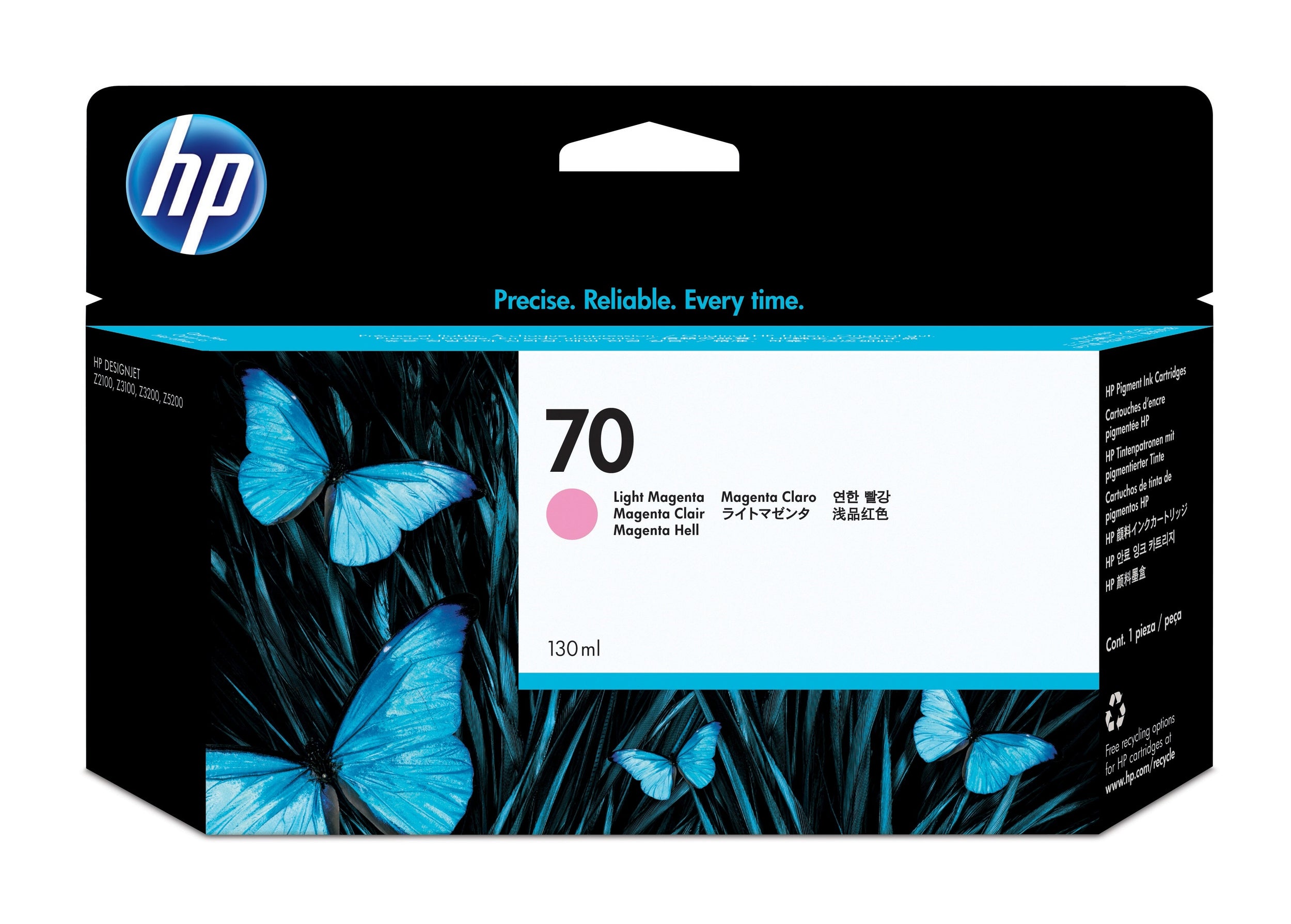 Hp 70 P Magenta Claro 130Ml Tinta Amplio Formato C9455A