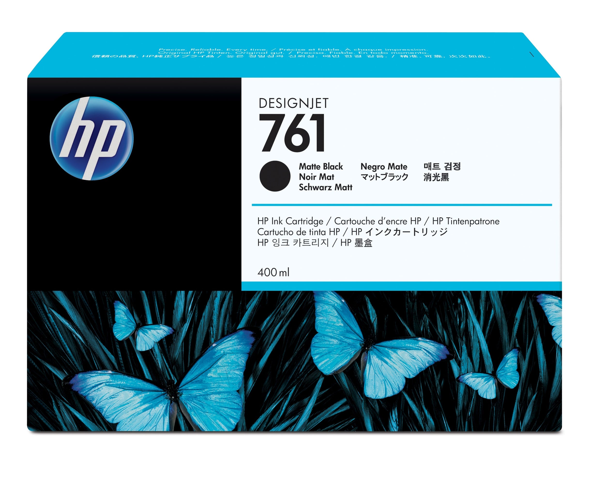 Hp 761 400Ml Matte Black Ink Cartridge  Cm991A