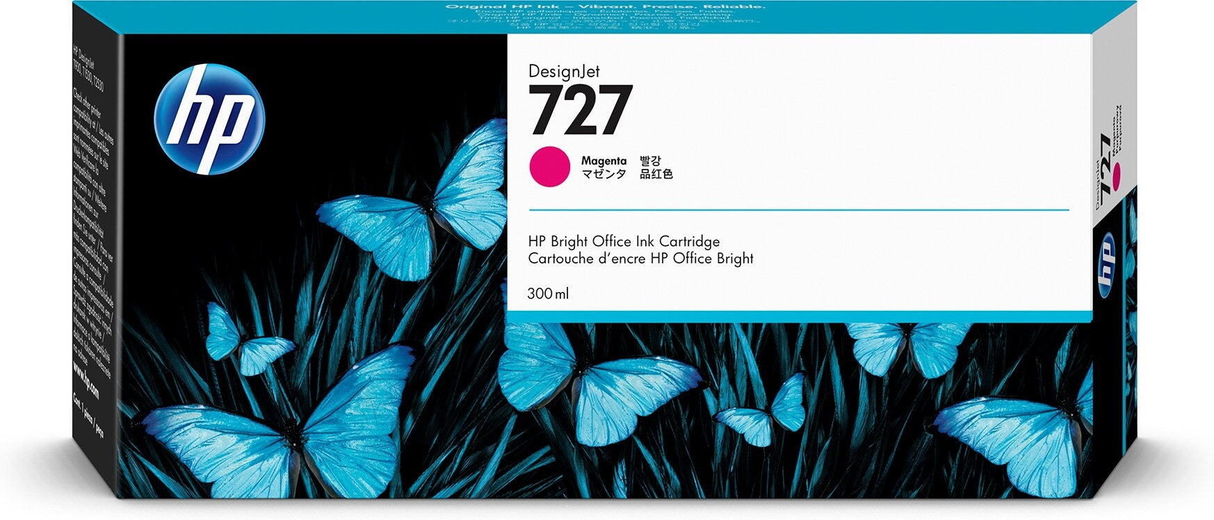 Hp 727 Magenta 300Ml Tinta Amplio Formato F9J77A