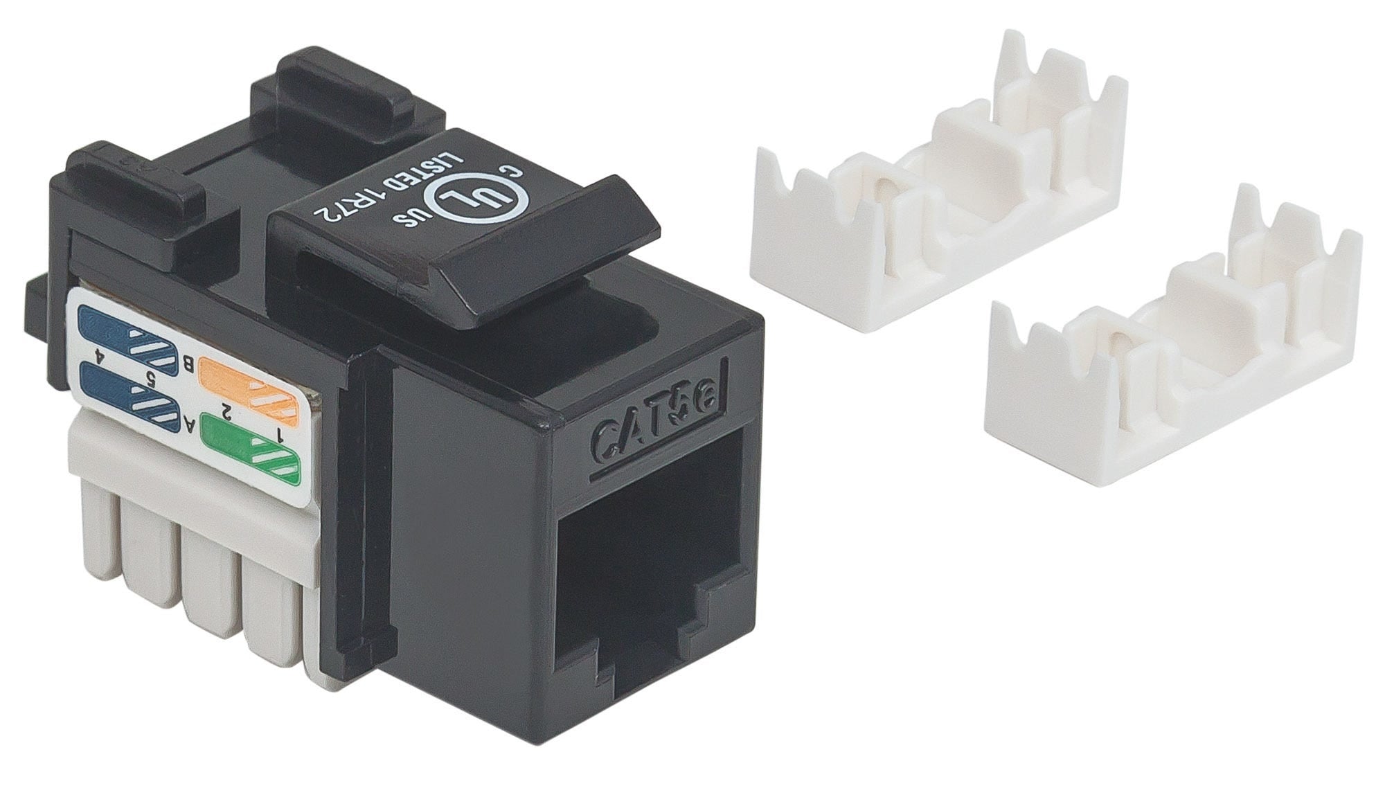 Jack Rj45 Cat5E Intellinet Utp Keystone De Impacto Negro