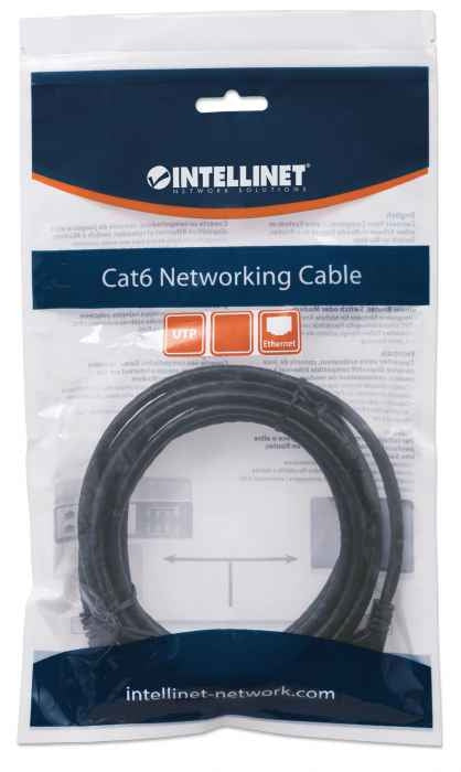 Cable De Red Patch Utp Cat 6 7.6M Negro