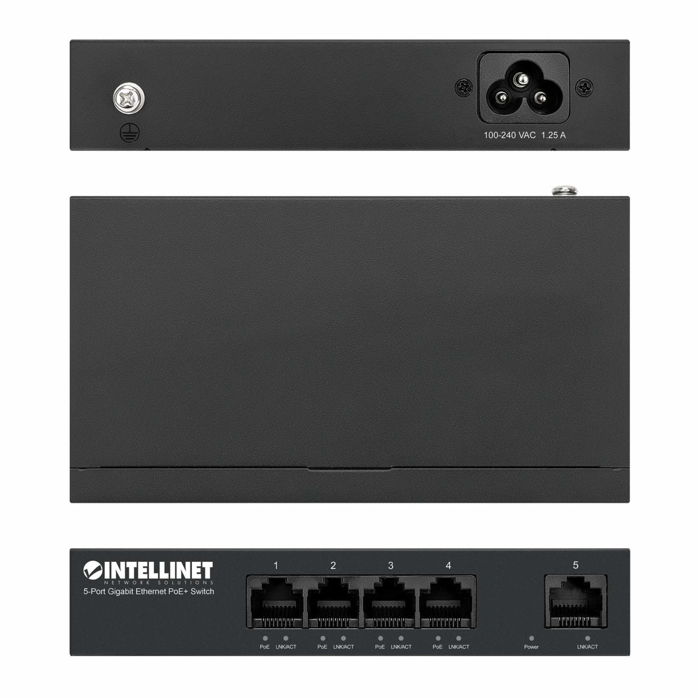 Switch Poe Intellinet Gb 5 Ptos(4Poe) 40W, 30W X Pto (561792)