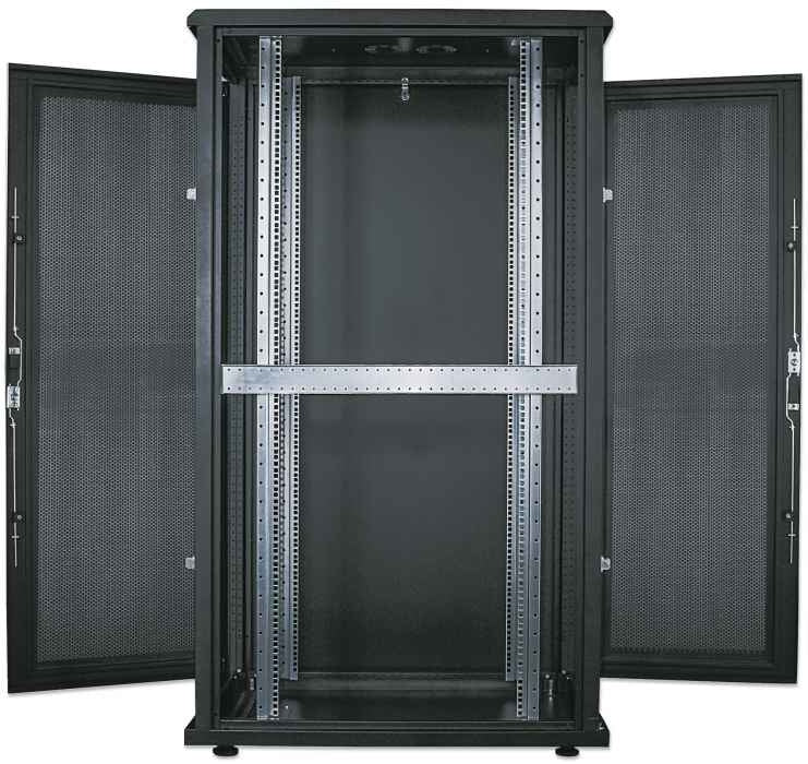 Gabinete De Piso Intellinet 713276 19 Pulgadas Rack Cerrado 42U Puerta Acero 800*1000 Flatpack