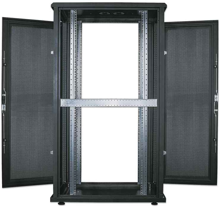 Gabinete De Piso Intellinet 713276 19 Pulgadas Rack Cerrado 42U Puerta Acero 800*1000 Flatpack