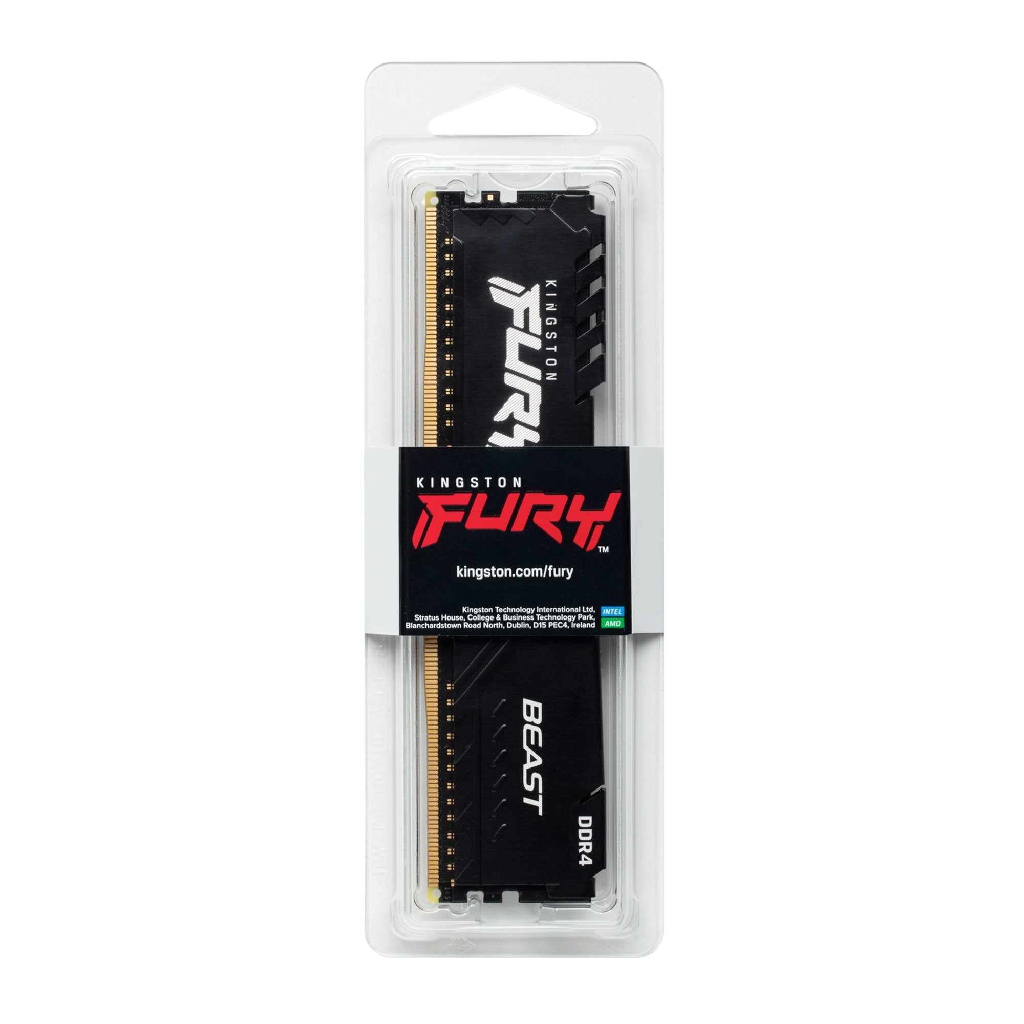 (Ob) Memoria Ddr4 Kingston Fury Beast Black 8Gb 3200Mhz Dimm(Kf432C16Bb/8)