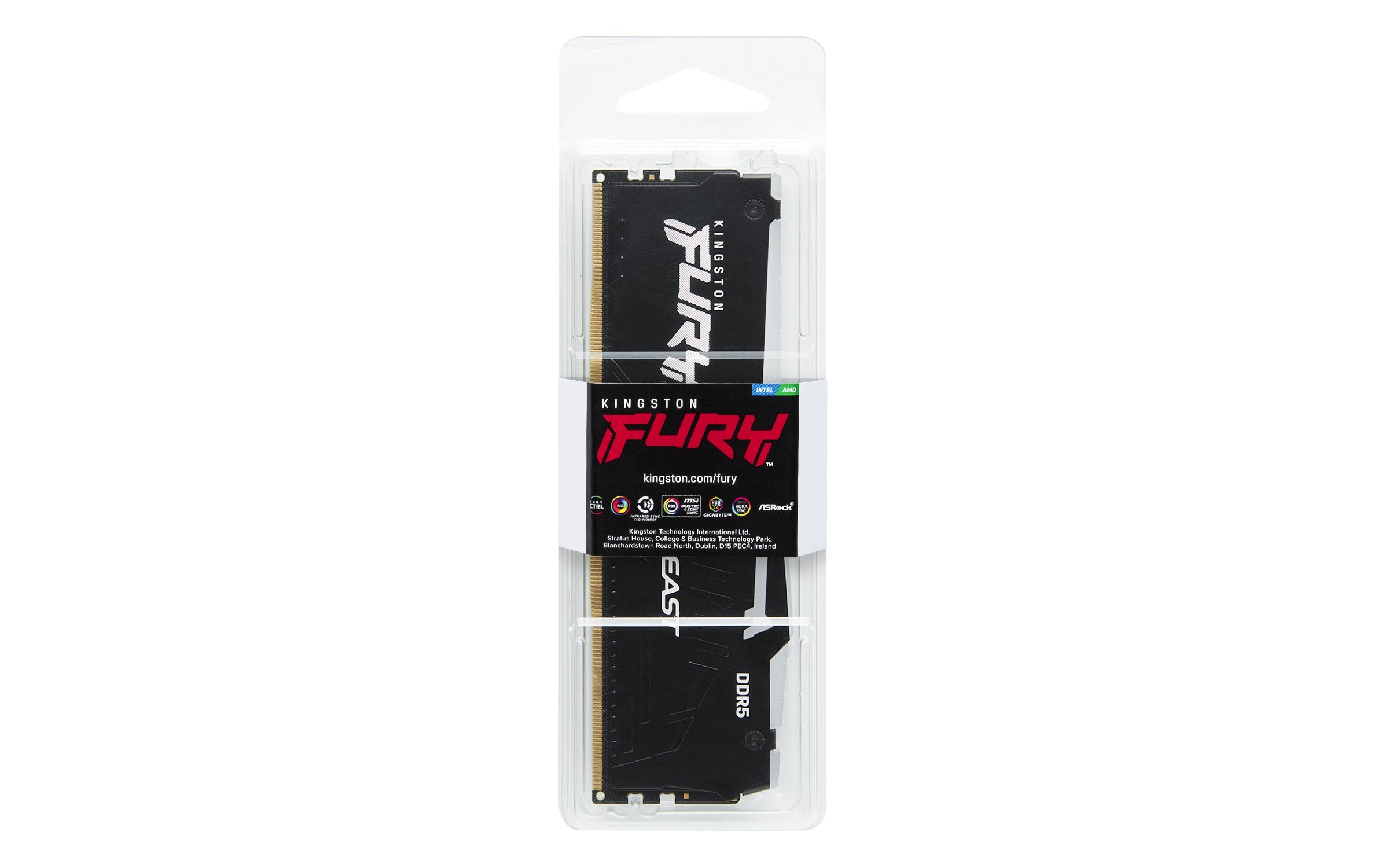 (Ob) Memoria Ddr5 Kingston Furybeast Rgb 16Gb 4800Mhz Dimm(Kf548C38Bba-16)