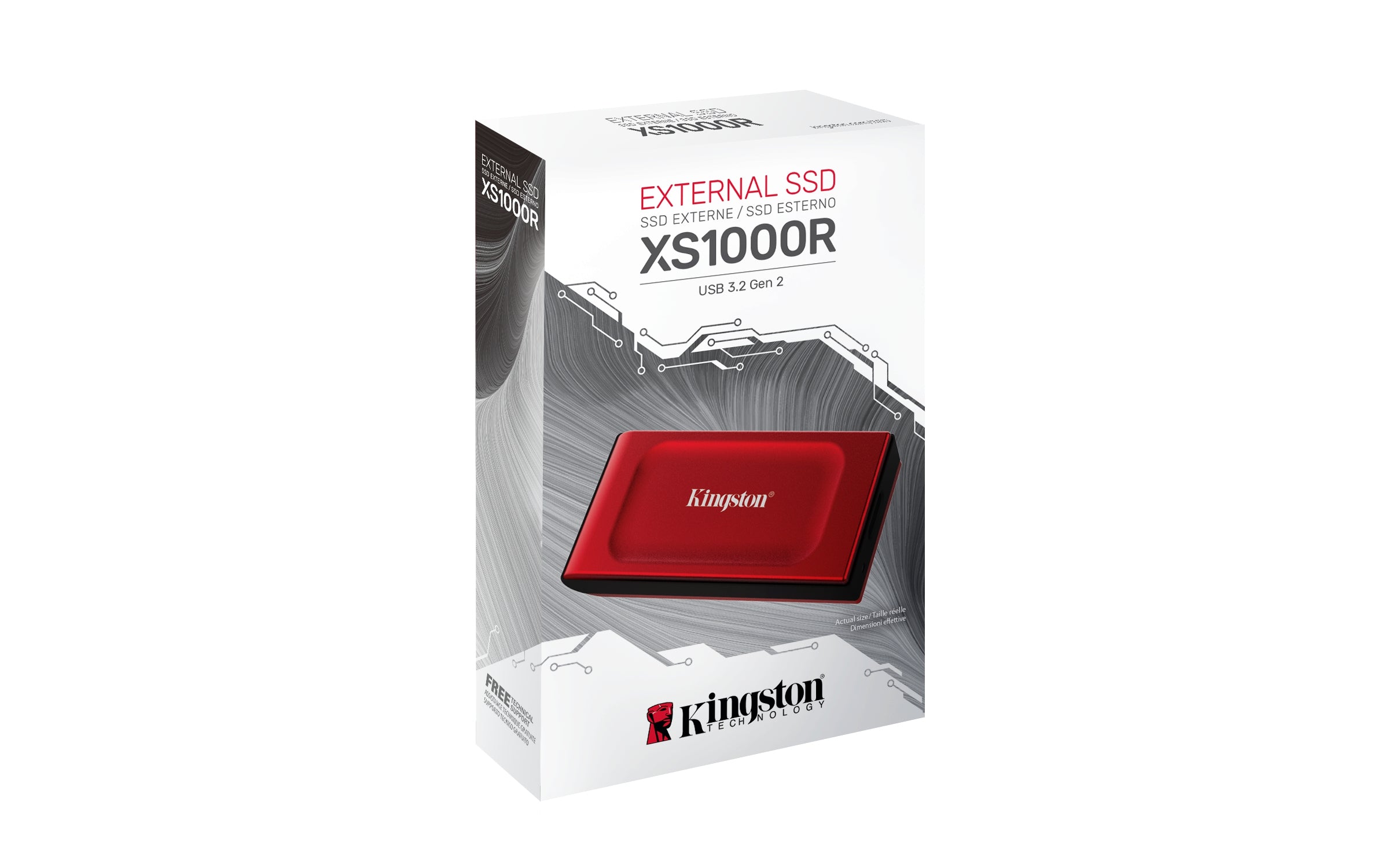 Unidad Ssd Kingston Sxs1000 1Tb Portatil Red Type-C-A (Sxs1000R/1000G)