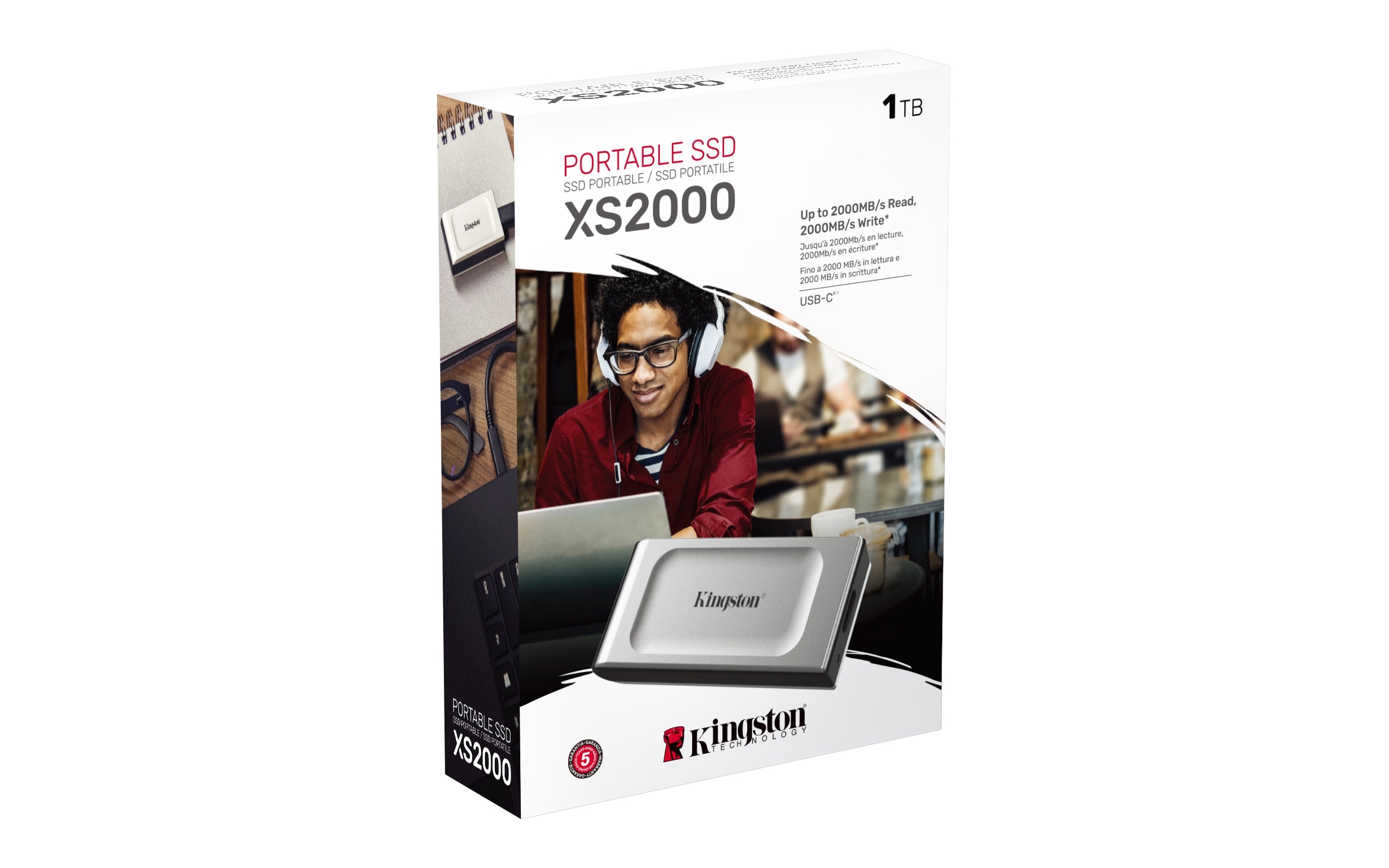 (Ob) Unidad Ssd Kingston Xs2000 1000Gb Portatil Conecttype-C(Sxs2000/1000G)