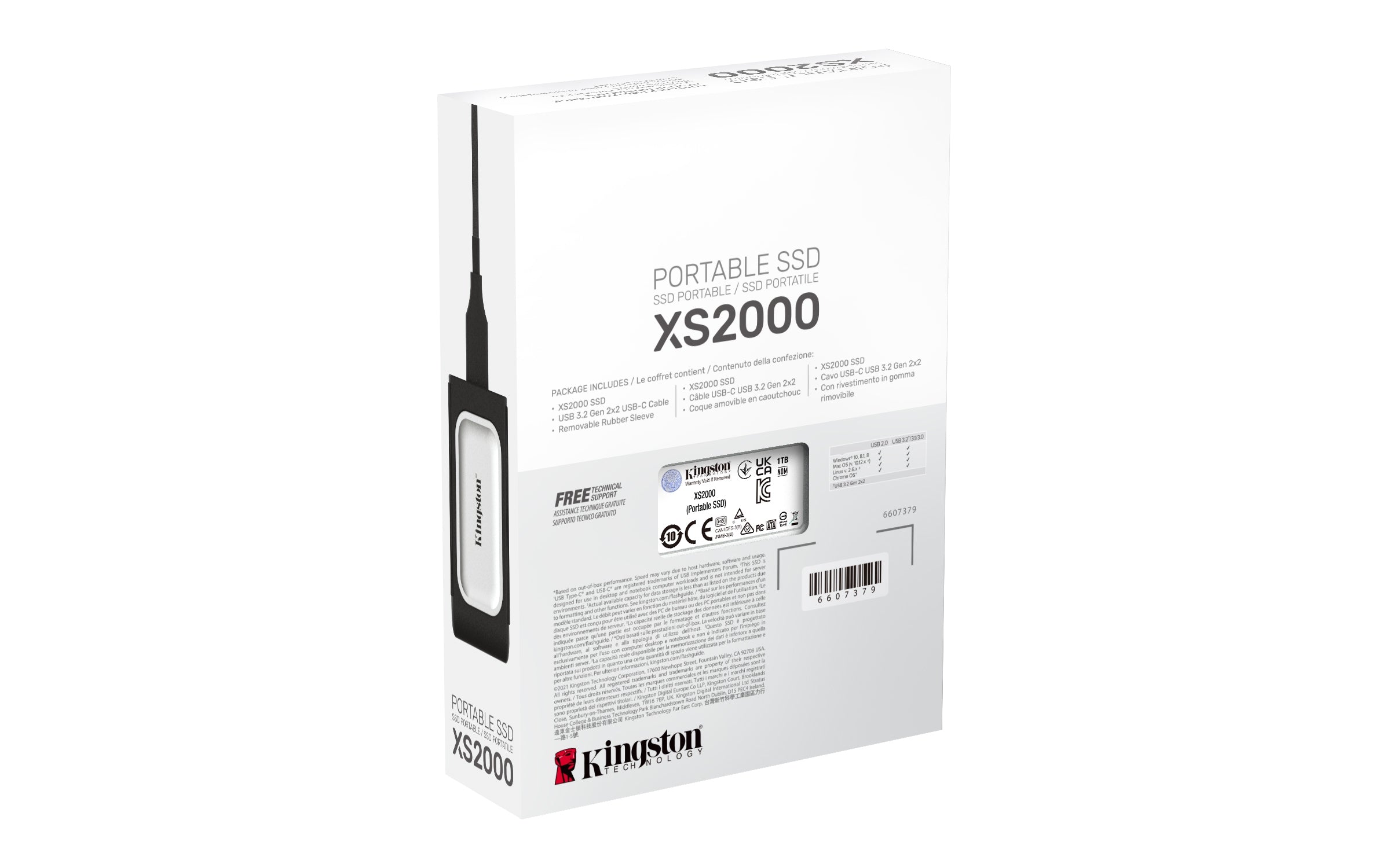 (Ob) Unidad Ssd Kingston Xs2000 1000Gb Portatil Conecttype-C(Sxs2000/1000G)