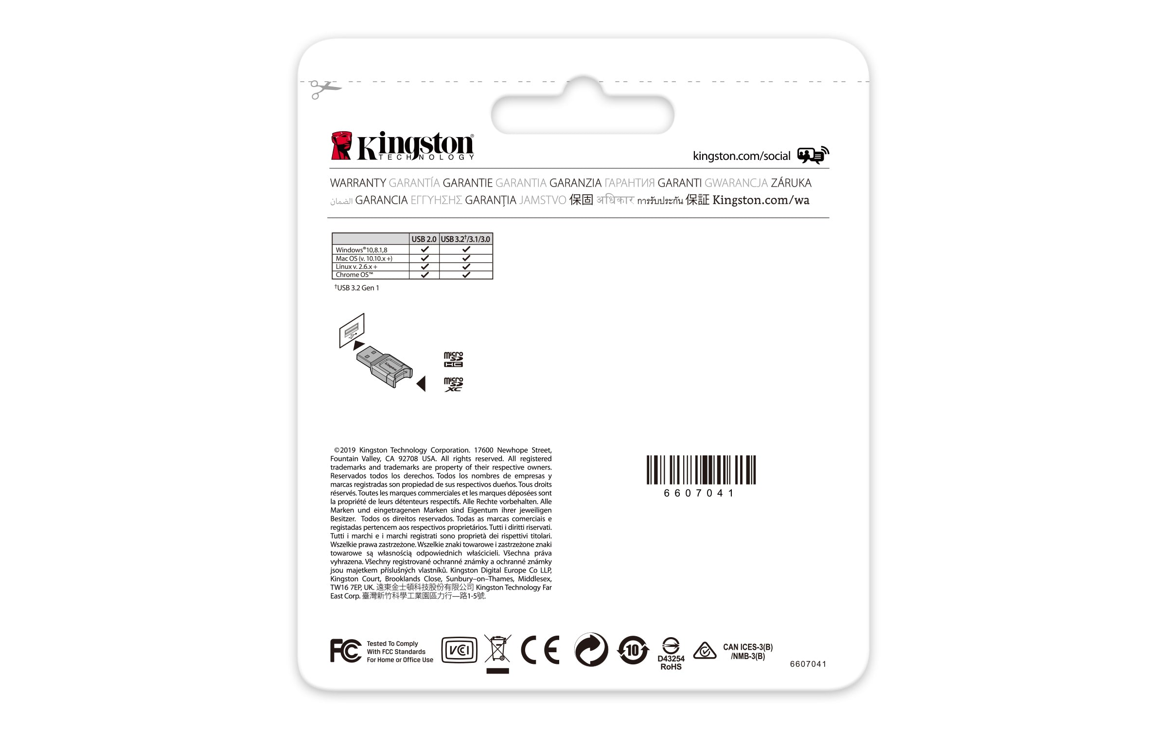 Lector Usb 3.2 Kingston Mobilel Plus Usb3.2 Gen1 Microsdhc/Sdxc Uhs