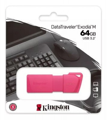 Memoria Usb Kingston Technology Kc-U2L64-7Ln De 64Gb (Neón Rosa)