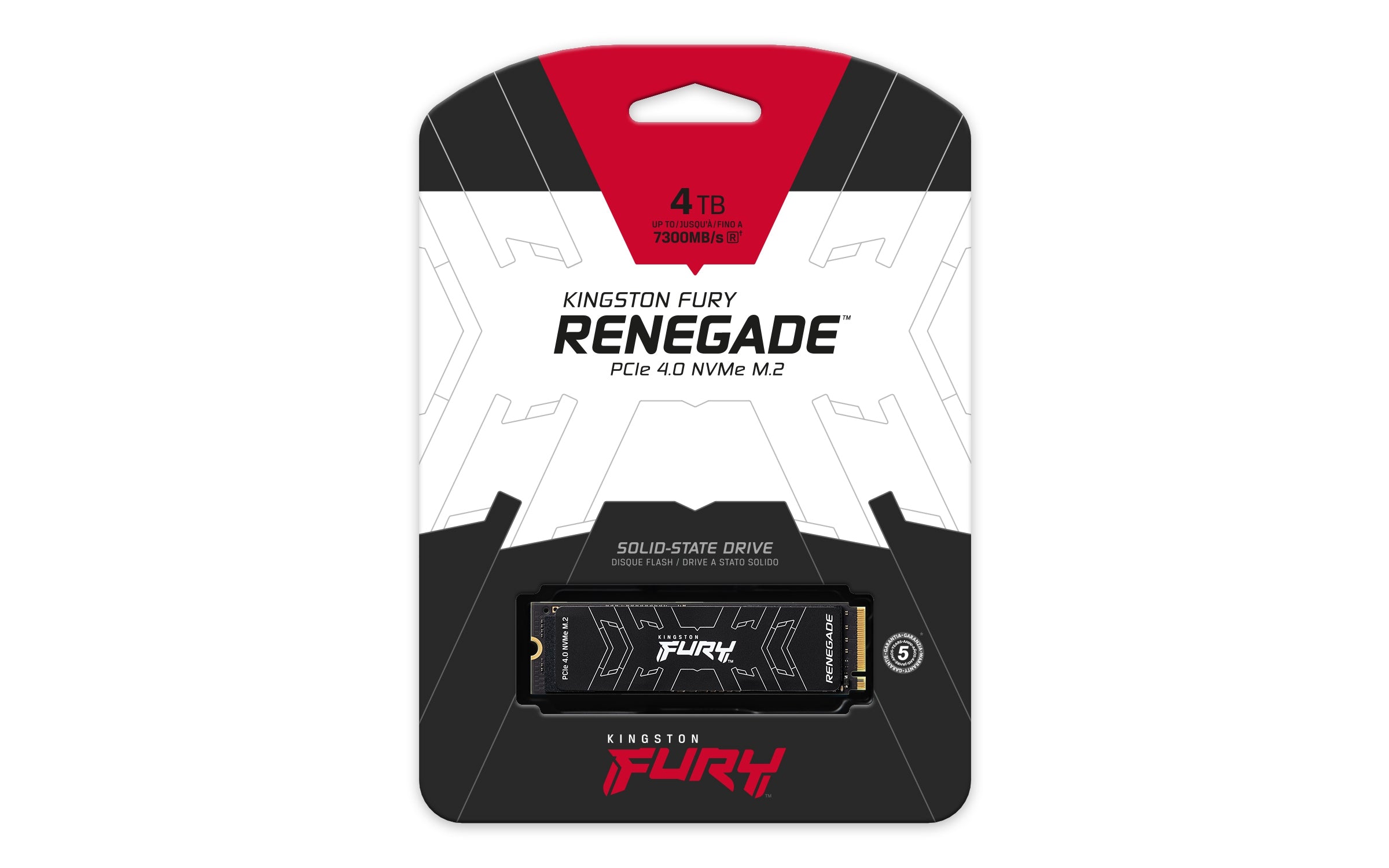 Ssd Kingston Technology Fury Renegade Unidad De Estado Solido 4Tb M.2 2280 Nvme Pcie Gen 4X4 R.7300Mb/S W.7000Mb/S