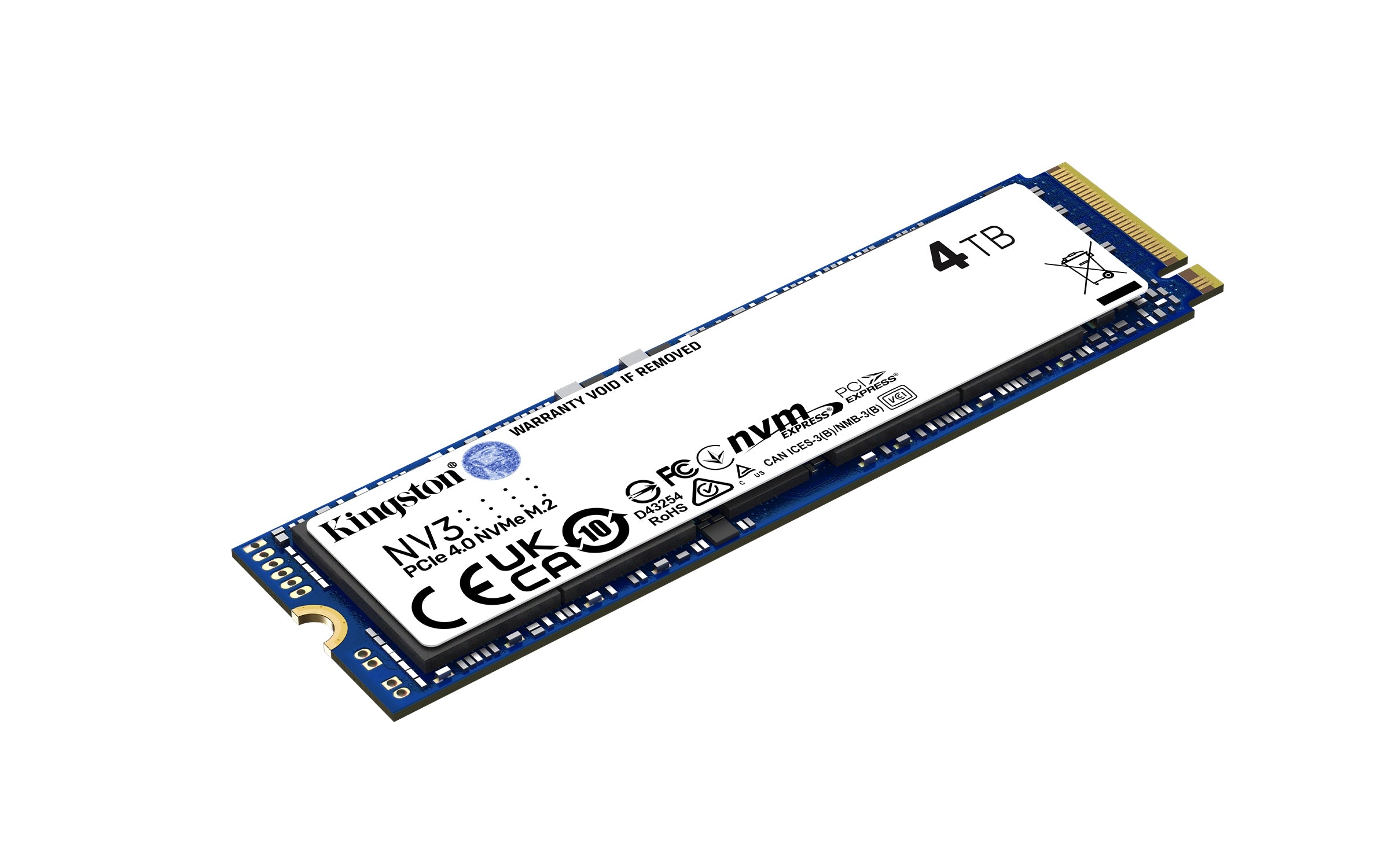 Unidad De Estado Sólido Kingston Technology Nv3 Solido 4Tb M.2 2280 Nvme Pcie Gen 4X4 R.6000Mb/S W.5000Mb/S