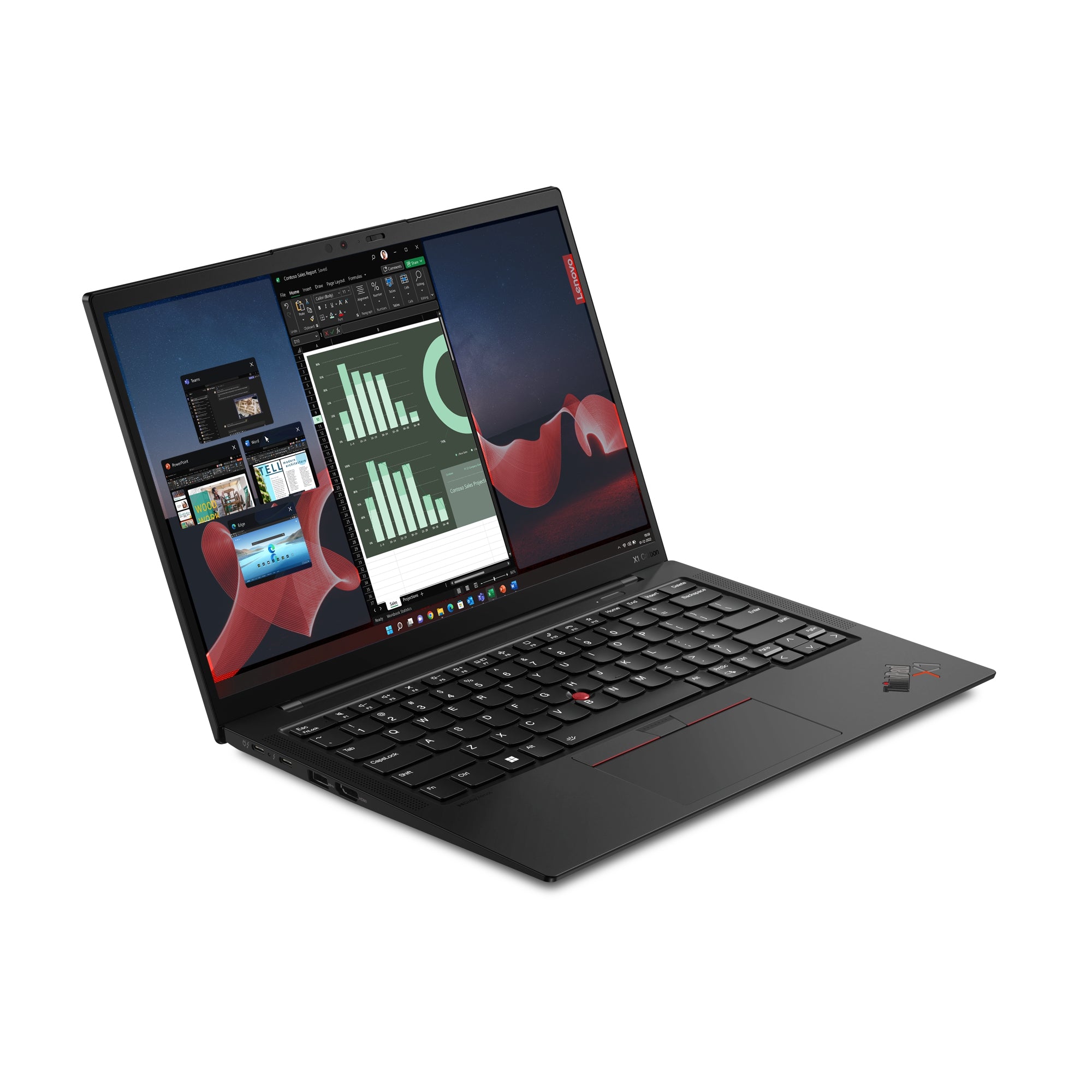 Laptop Lenovo Think X1 Carbon Gen 11// Core I7-1355U 1.7 Ghz// 32Gb Soldered Lpddr5-6000// 1Tb Ssd M.2 2280// 14 Wuxga Non-Touch// Backlit,Spanish // Fingerprint// Win 11 Pro// 3Y Premier Support